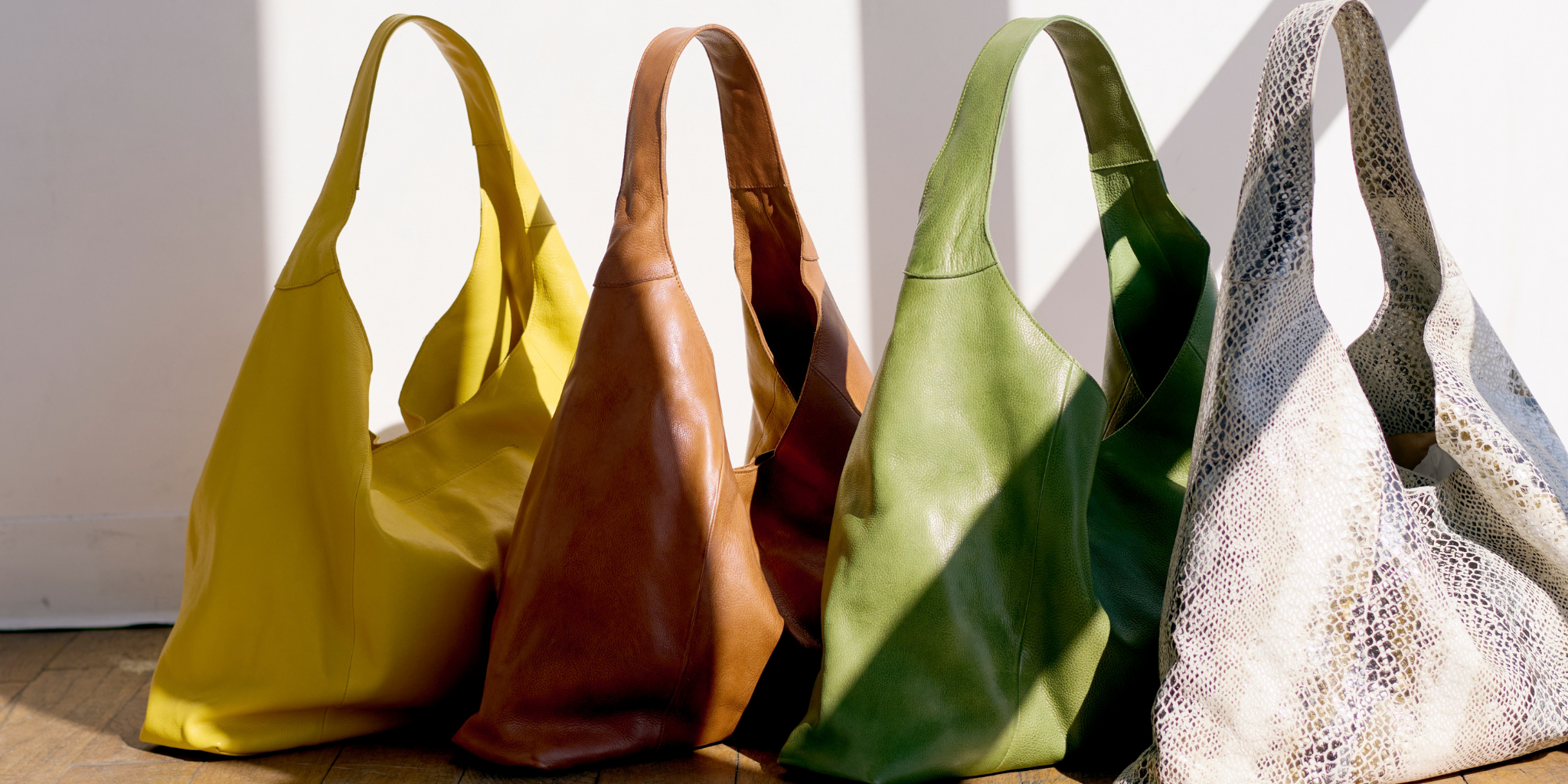 modeling genuine leather tote bag