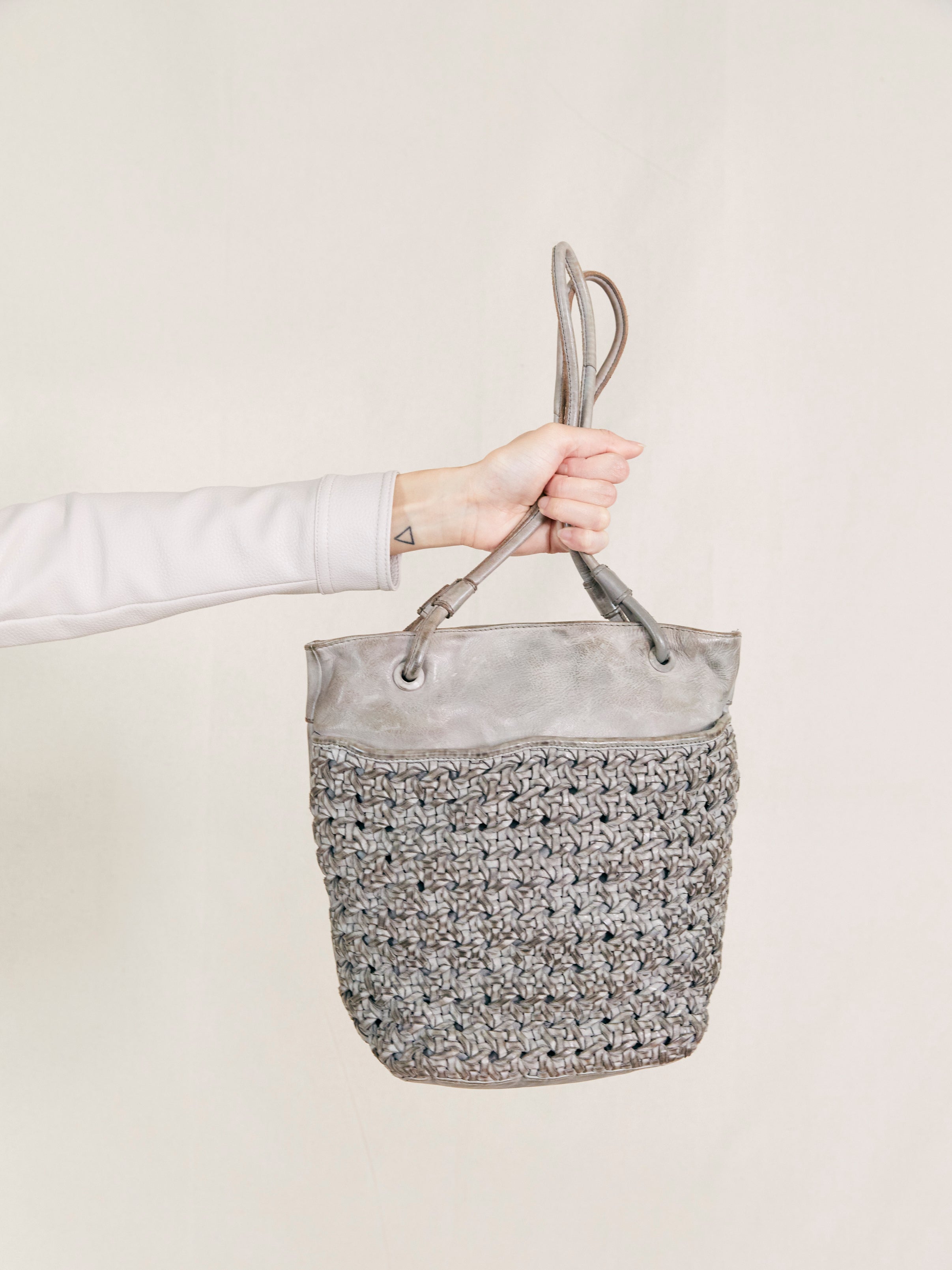 Grey Leather Bags Collection