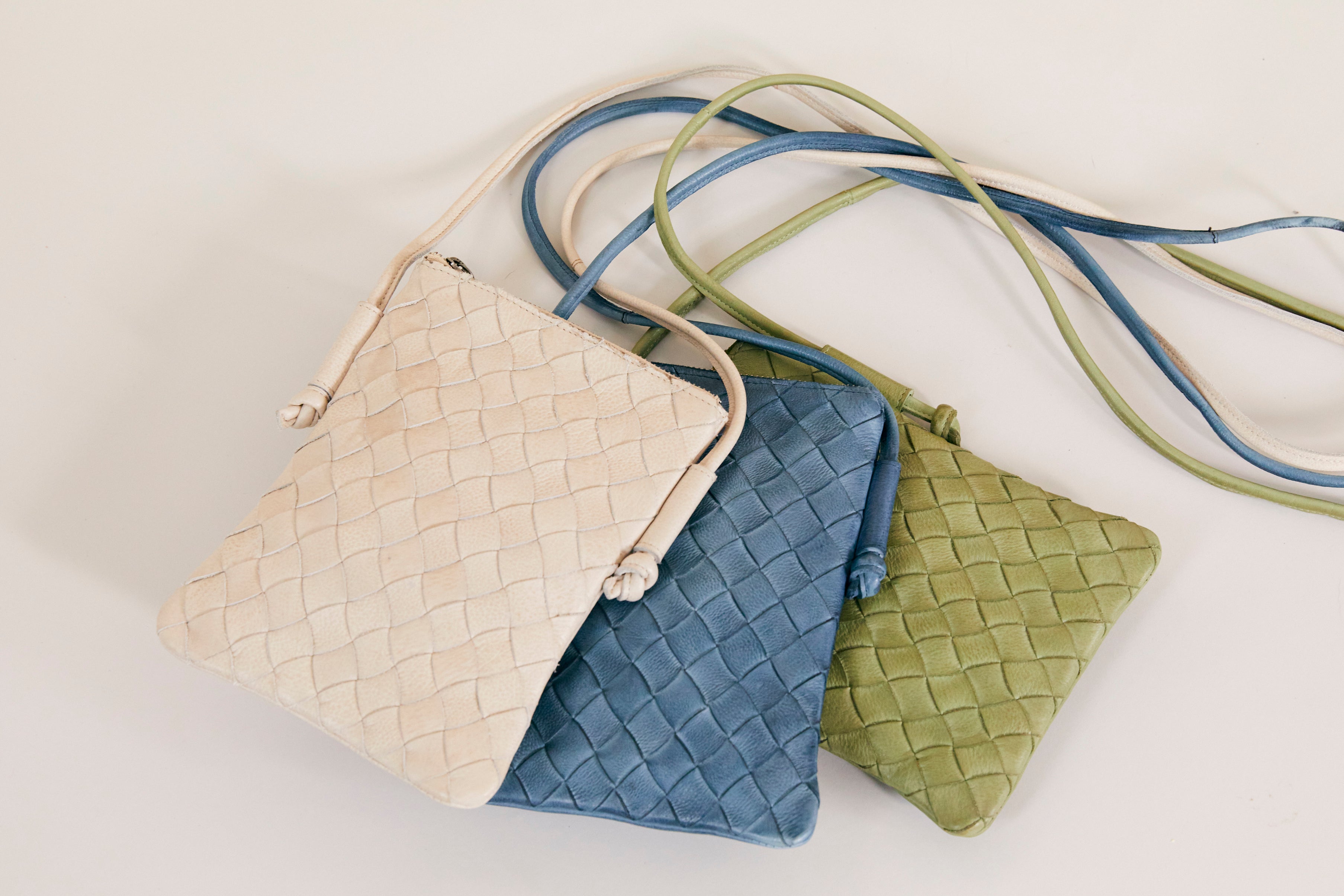 Woven Leather Purses