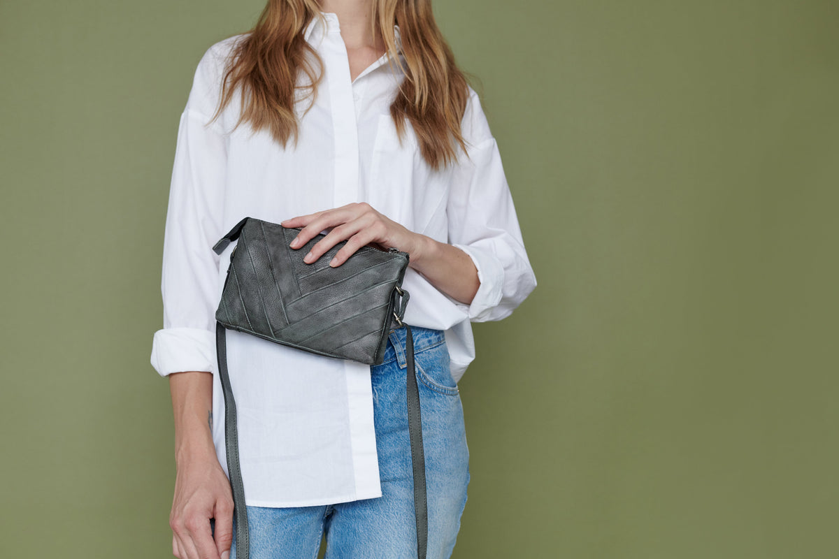 Charcoal Leather Bags
