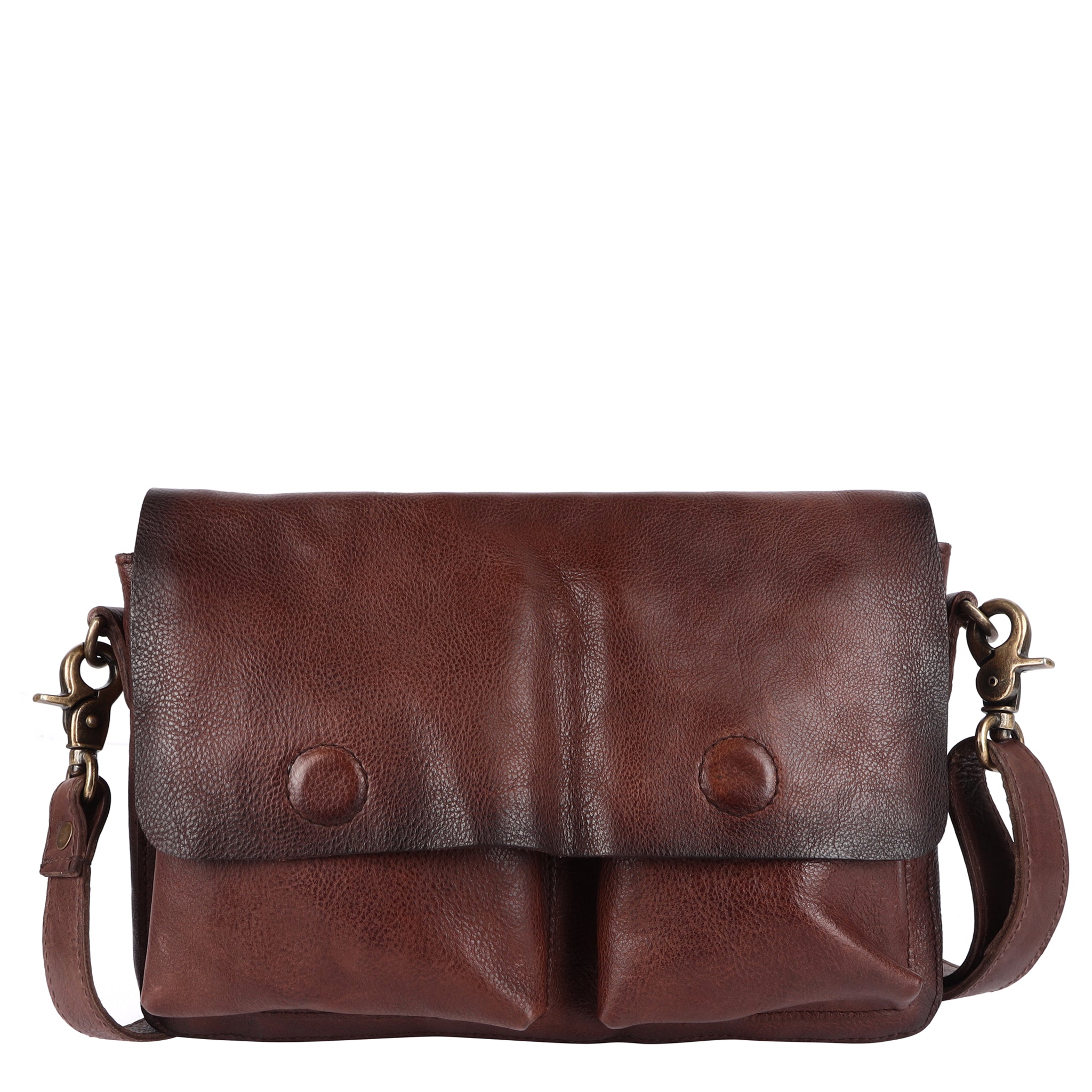 Ashwood Womens Three Section Leather Shoulder Bag: V-31
