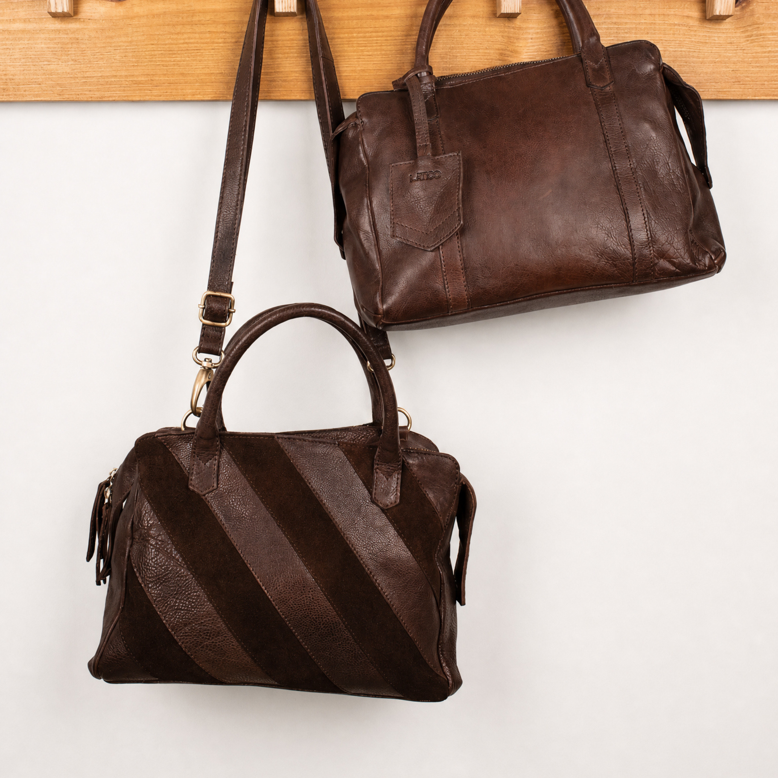 James Suede Leather Crossbody Bag