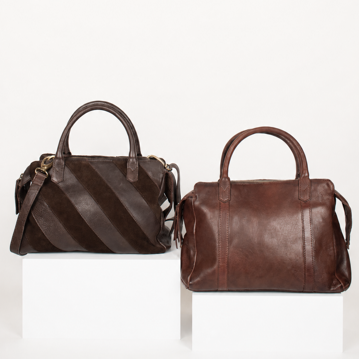 James Suede Leather Crossbody Bag