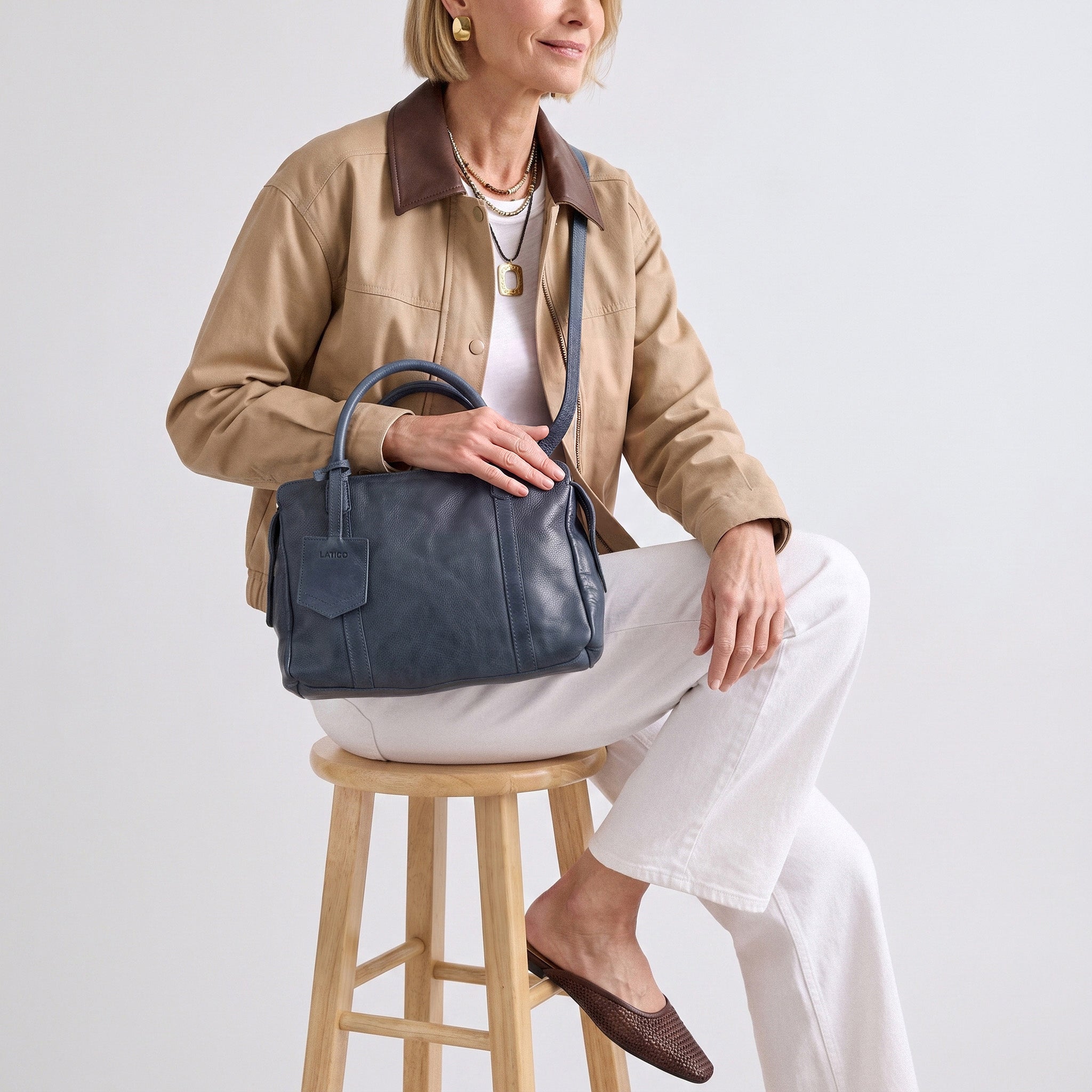 James Leather Crossbody Bag