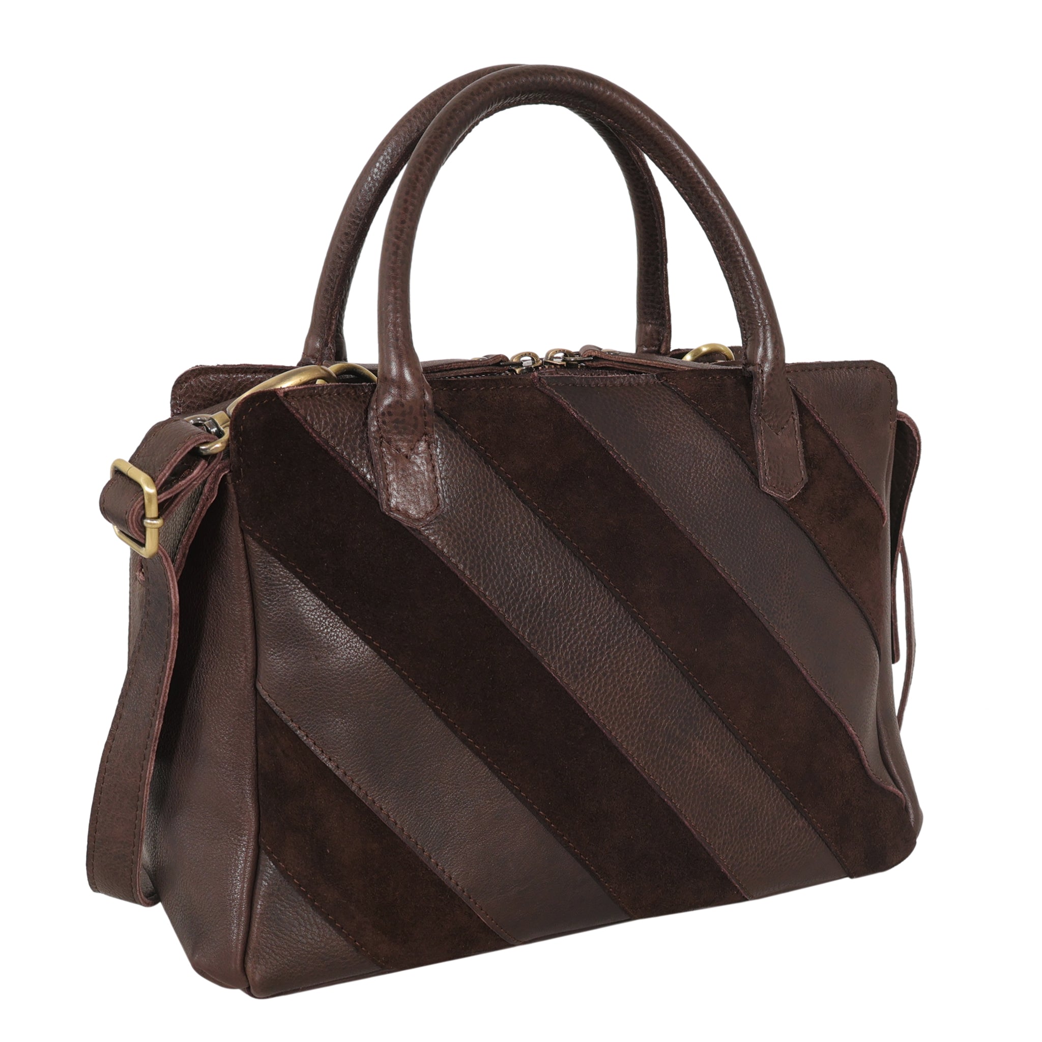 James Suede Leather Crossbody Bag