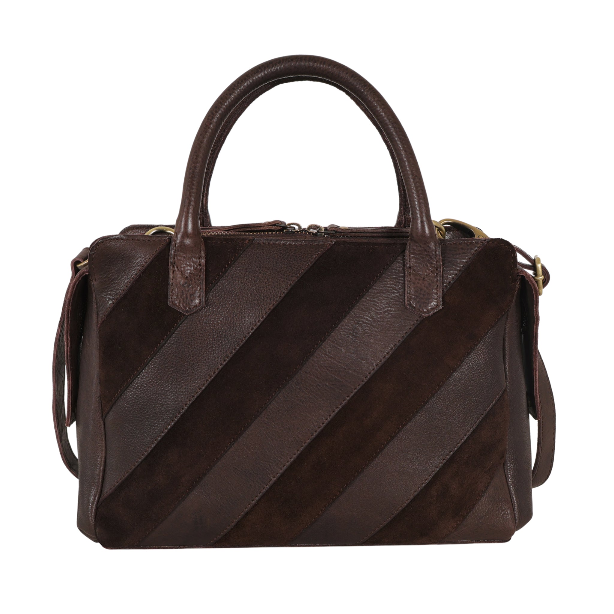 James Suede Leather Crossbody Bag