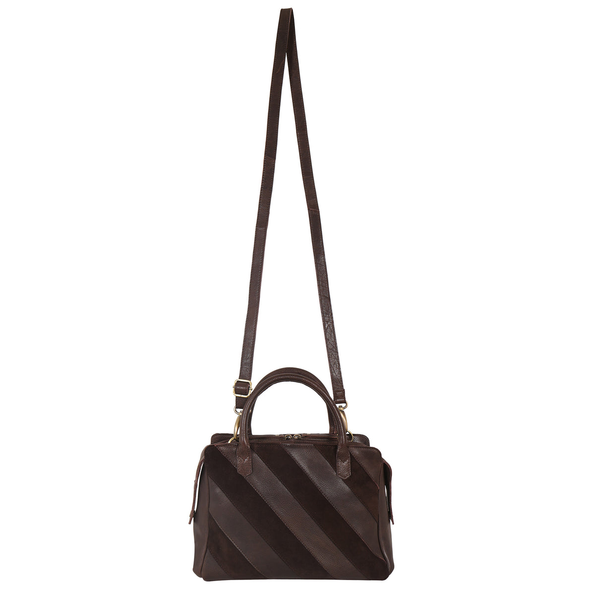 James Suede Leather Crossbody Bag