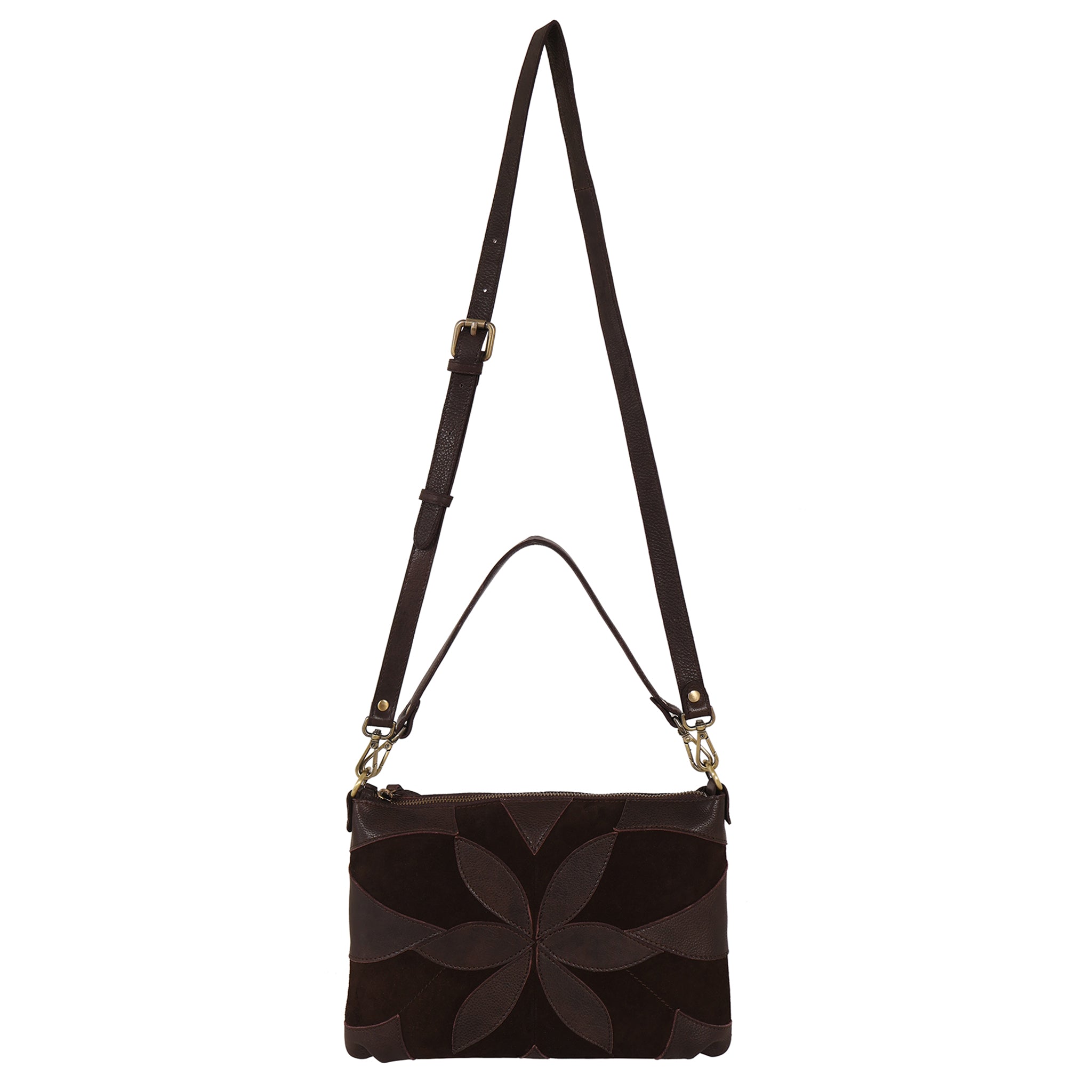 Stevie Suede Leather Crossbody Bag