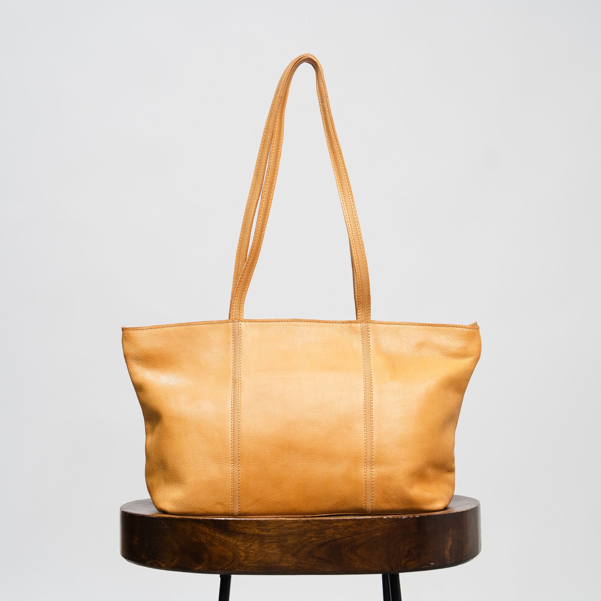 Camel full-grain leather Margot tote bag by Latico Leathers