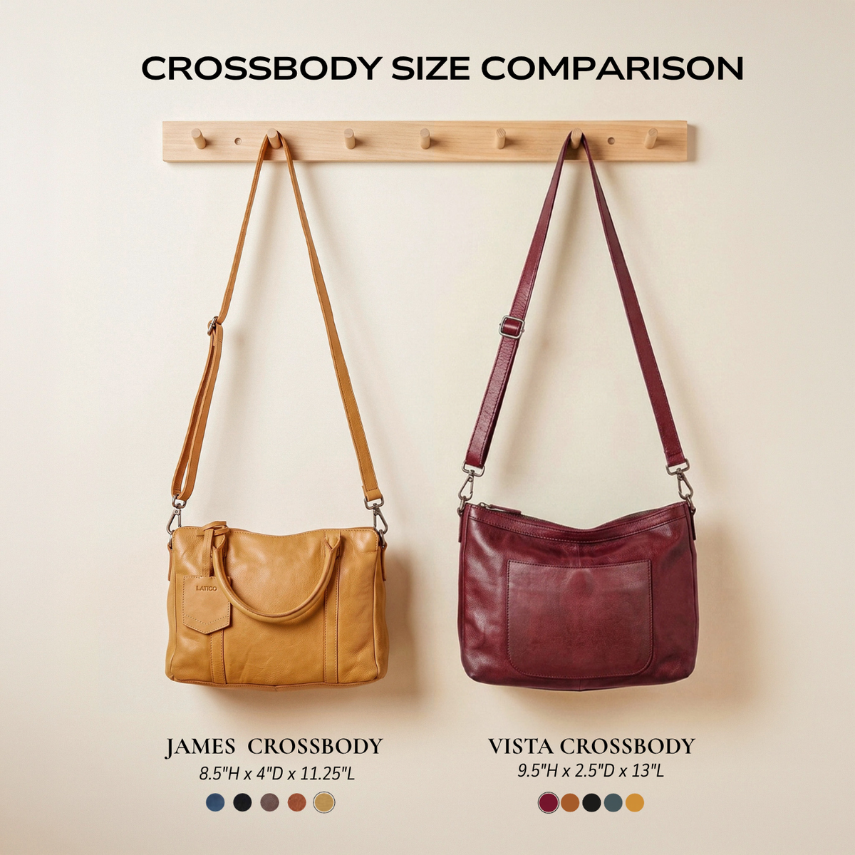 James Leather Crossbody Bag