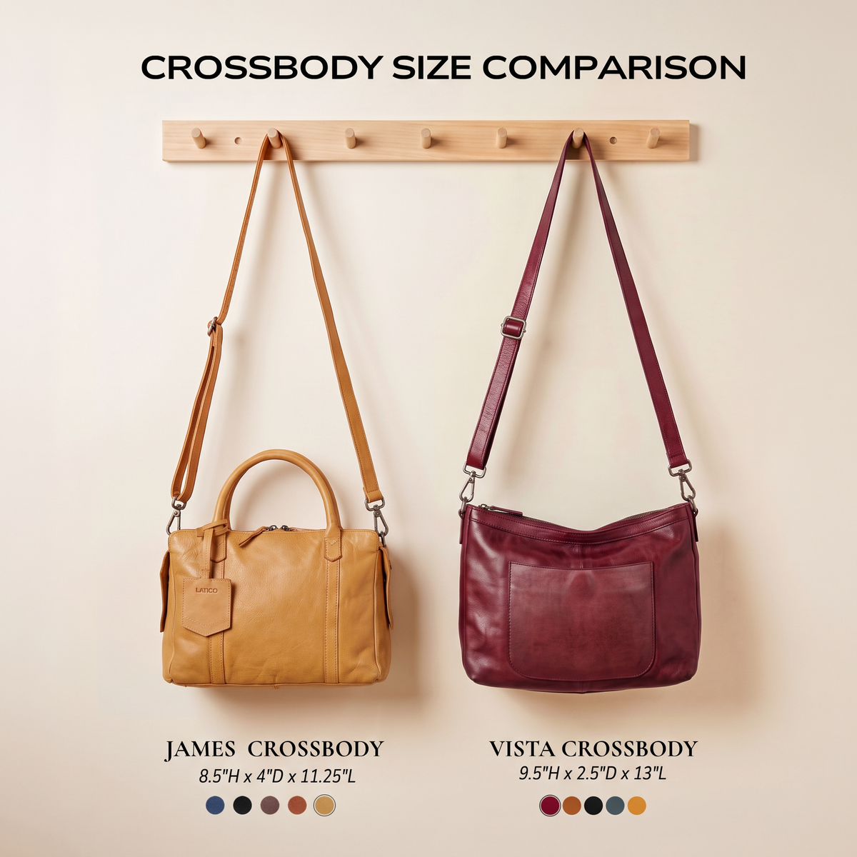 James Leather Crossbody Bag