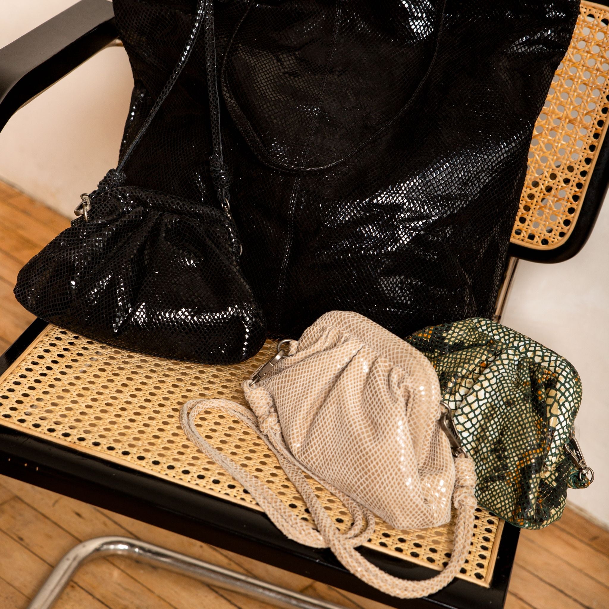 Foil Layla Leather Crossbody Bag