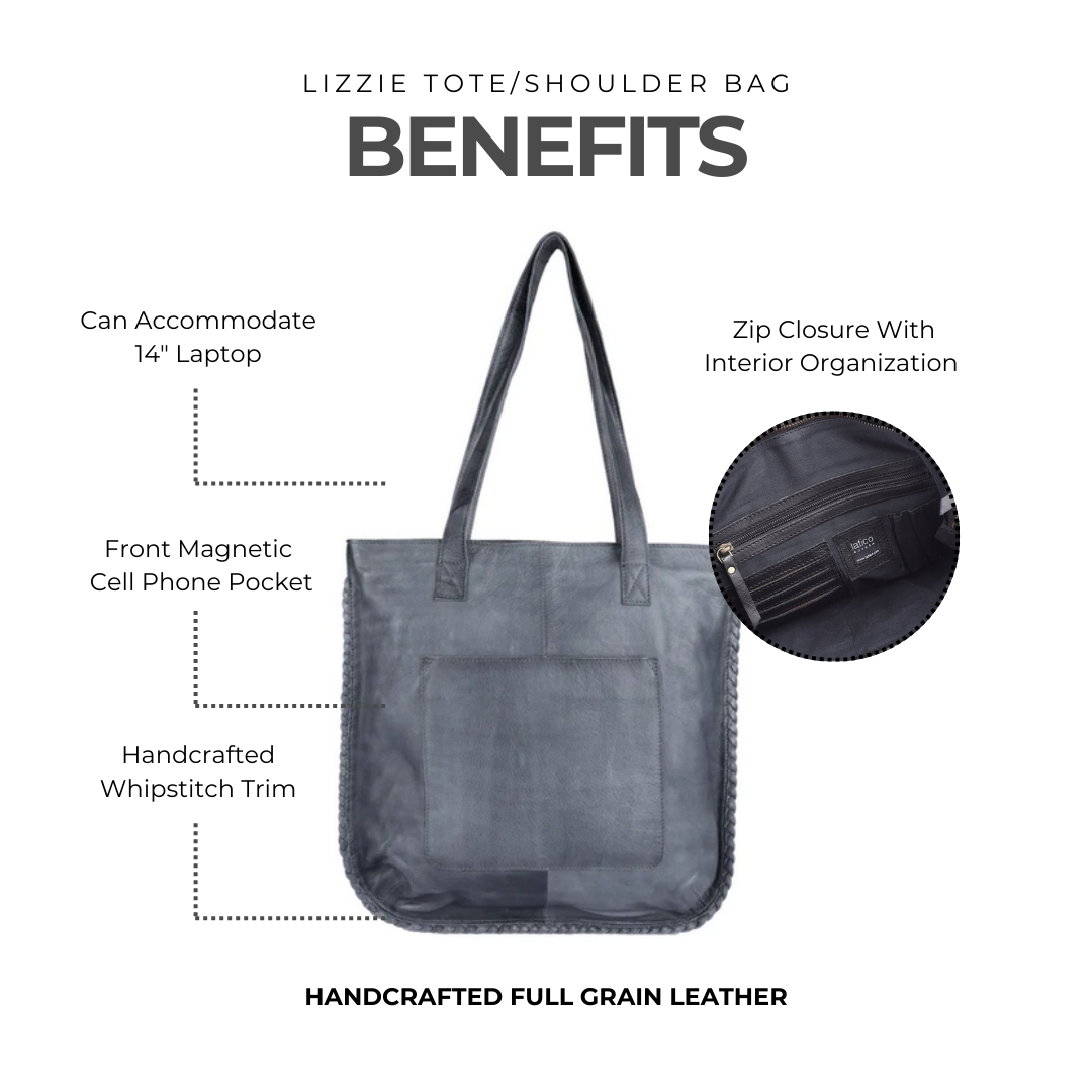 Lizzie Tote/Shoulder Bag - Latico Leathers