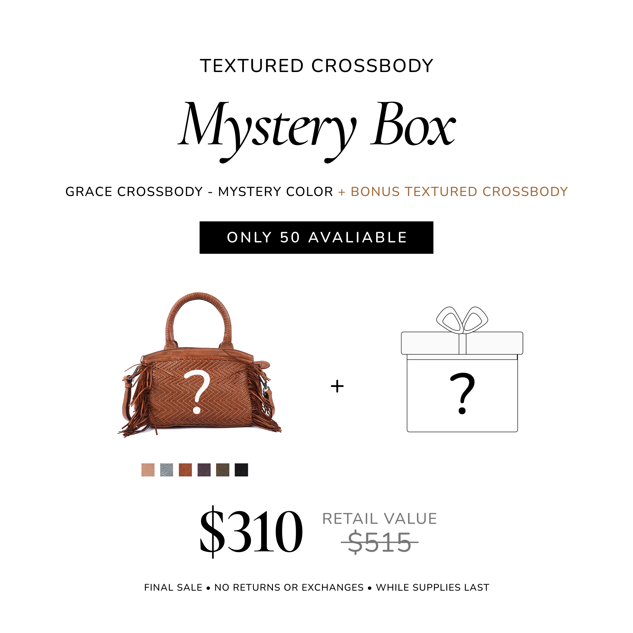 Textured Leather Crossbodies Mystery Box
