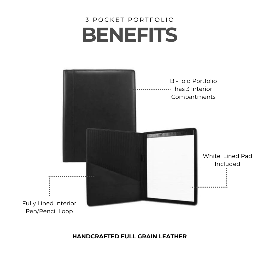 3 Pocket Portfolio - Latico Leathers