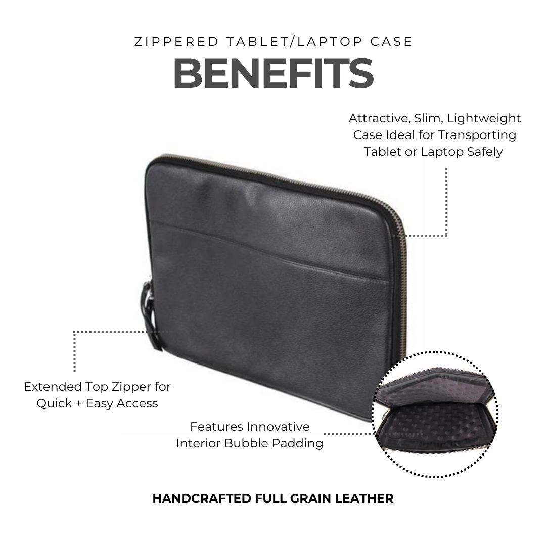 Zippered Tablet/laptop Case - Latico Leathers