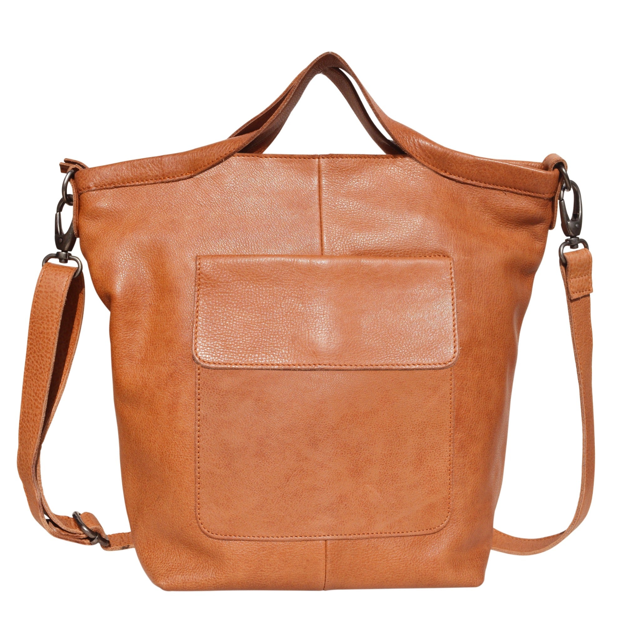 Burnt Orange full-grain leather Bianca tote crossbody bag by Latico Leathers