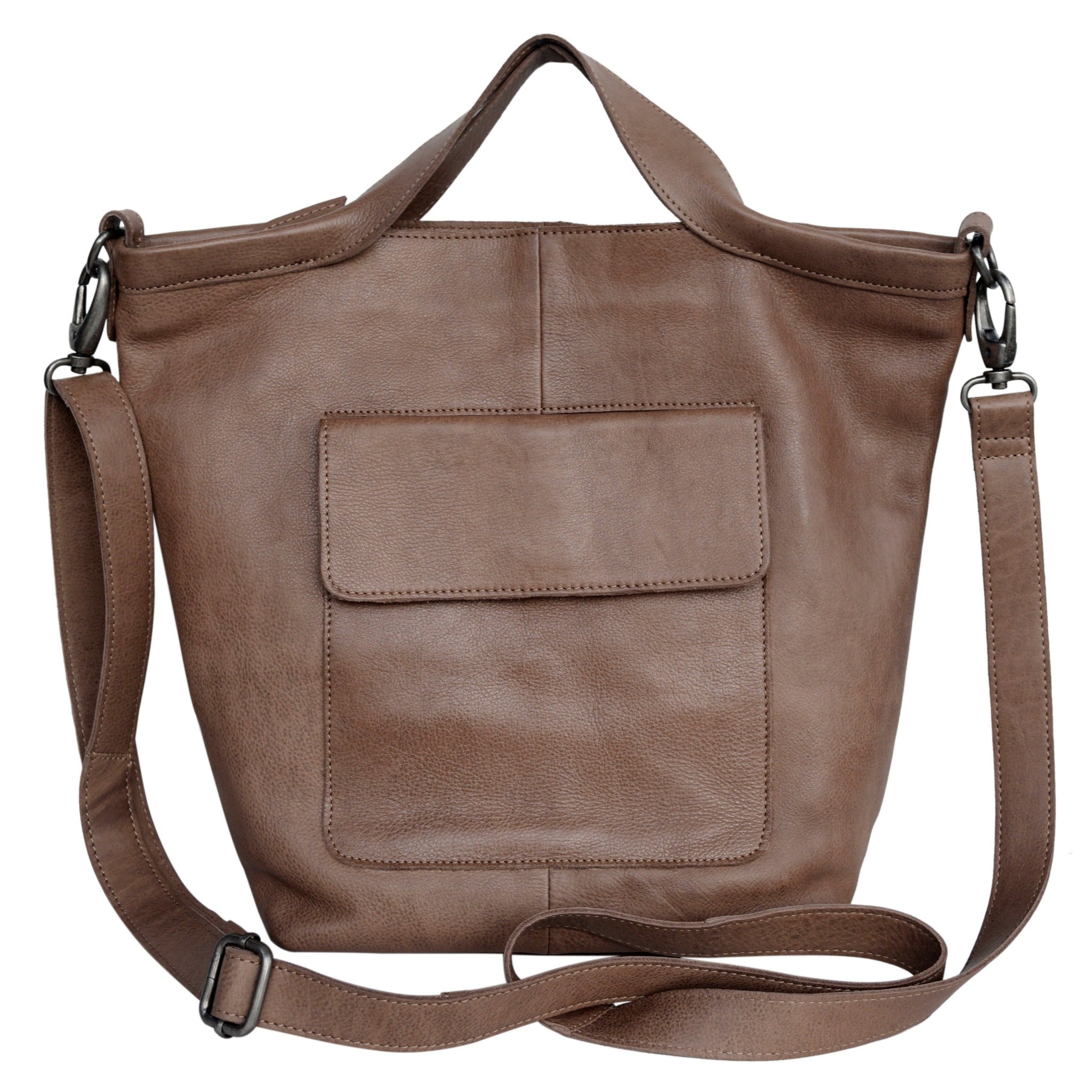 Hazel full-grain leather Bianca tote crossbody bag by Latico Leathers