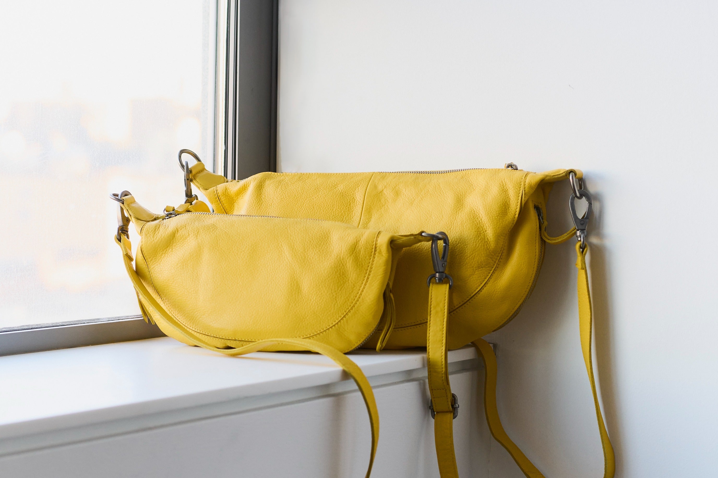 Lemon full-grain leather crossbody bags – Latico Leathers