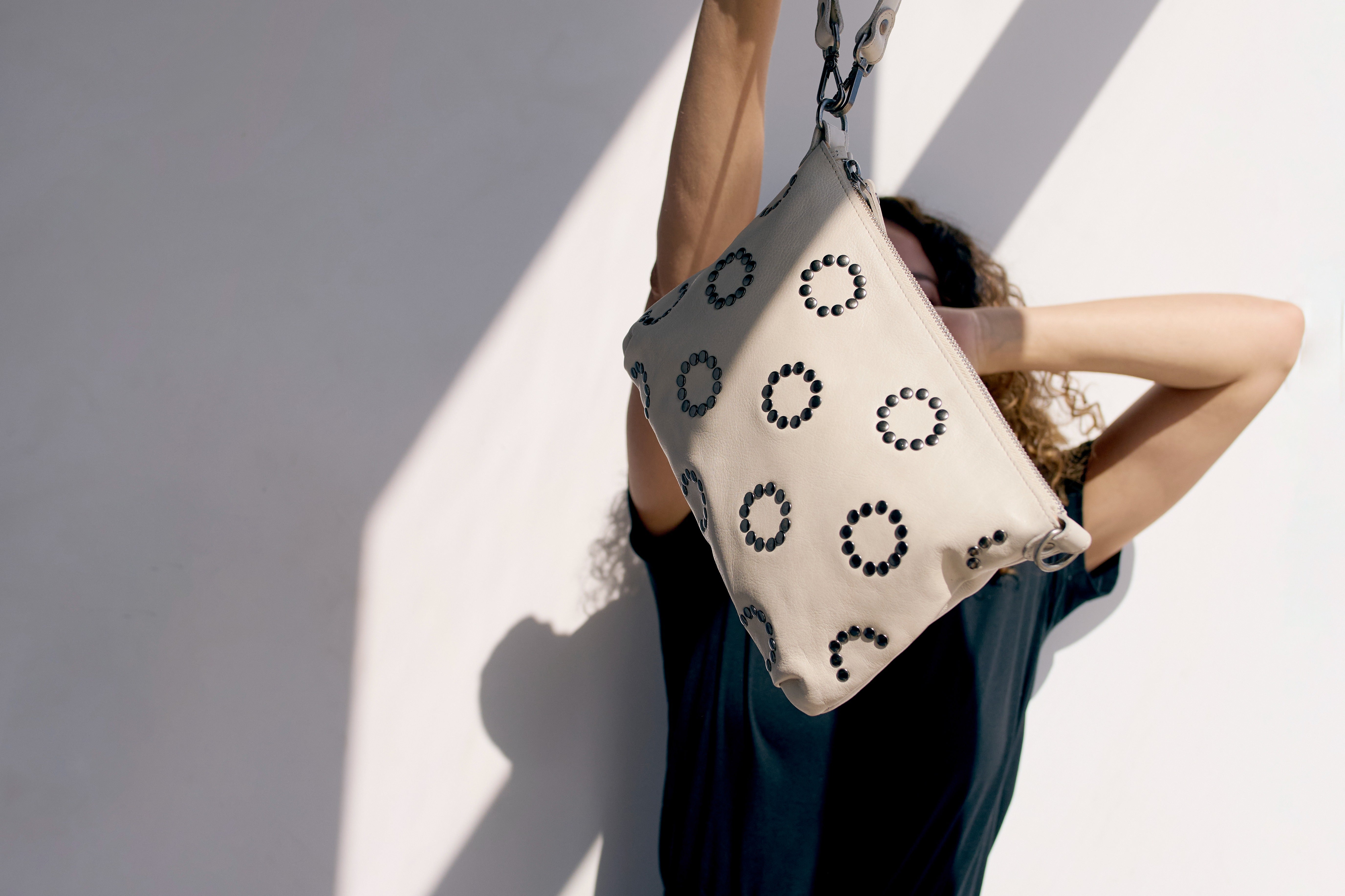 Oat full-grain leather crossbody bag – Latico Leathers