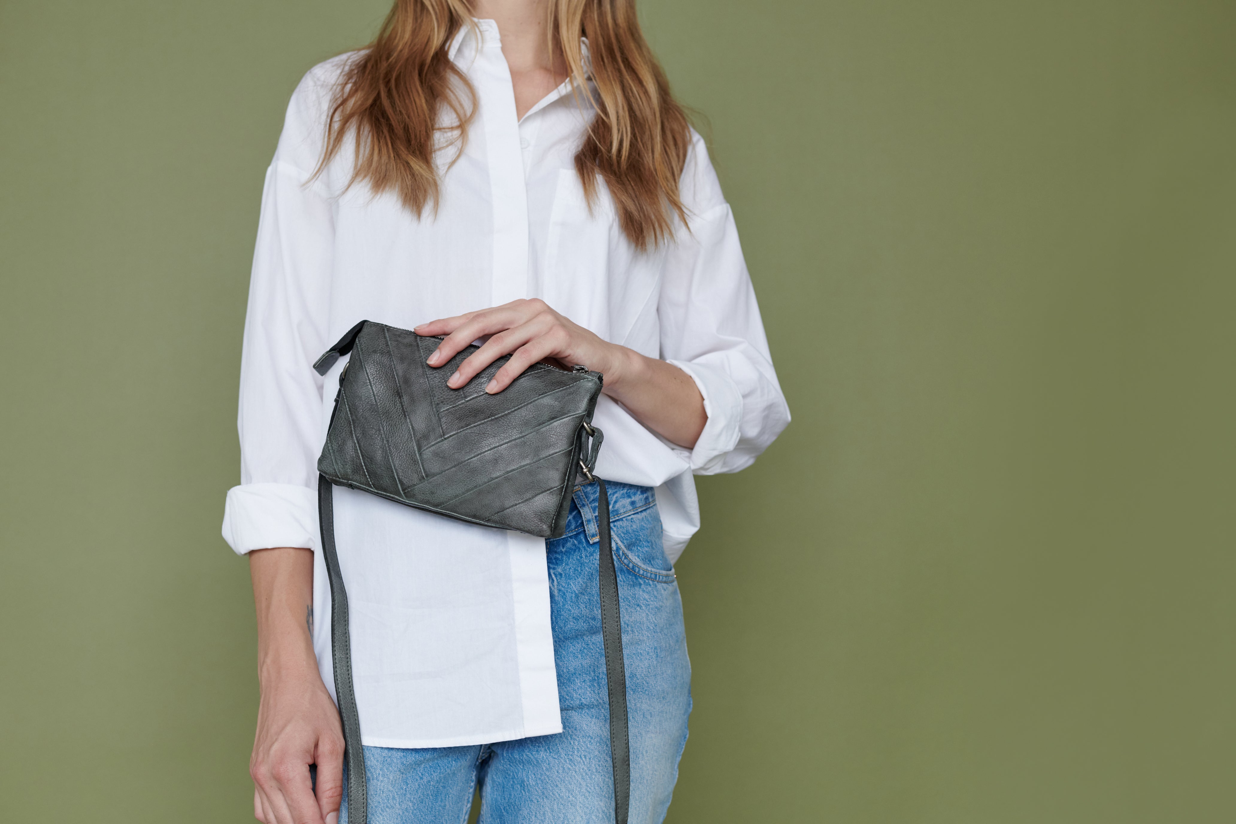 Charcoal Leather Bags