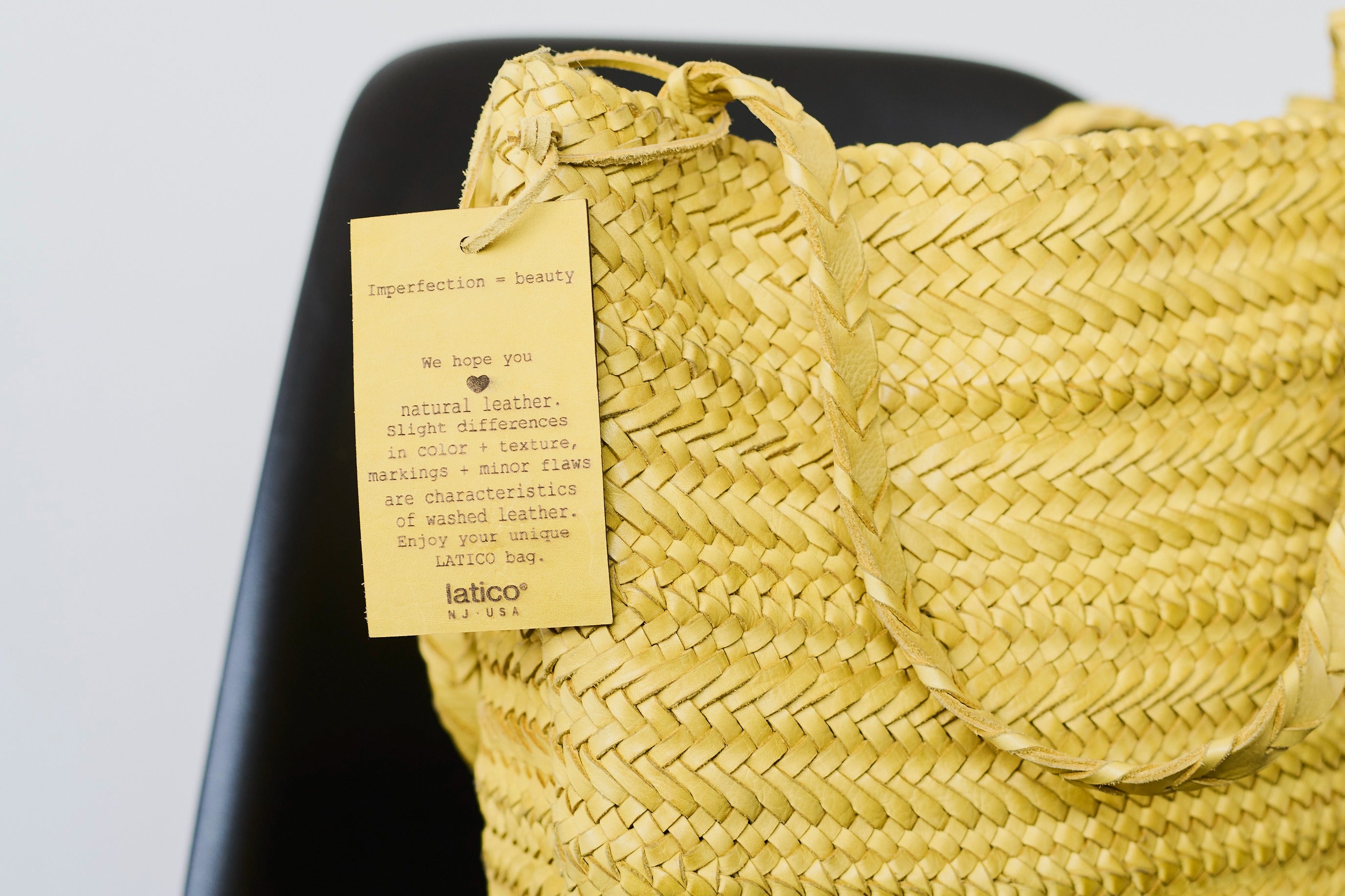 Yellow full-grain leather tote bag – Latico Leathers