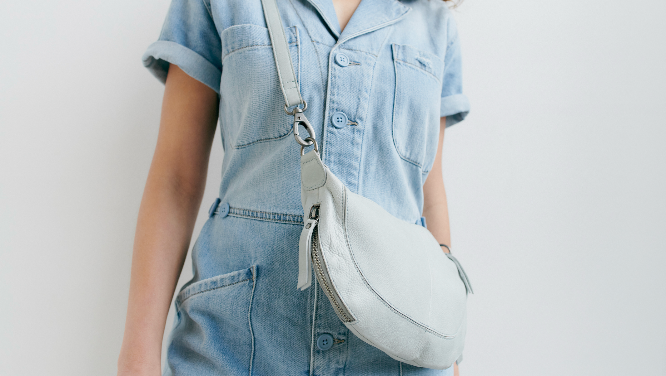 Sky Blue full-grain leather crossbody bag – Latico Leathers