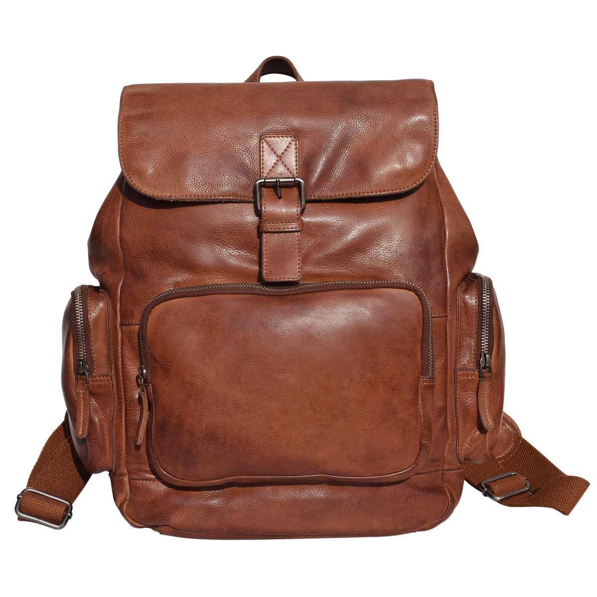 Full-Grain Leather | Mateo Leather Backpack | Cognac | Women's