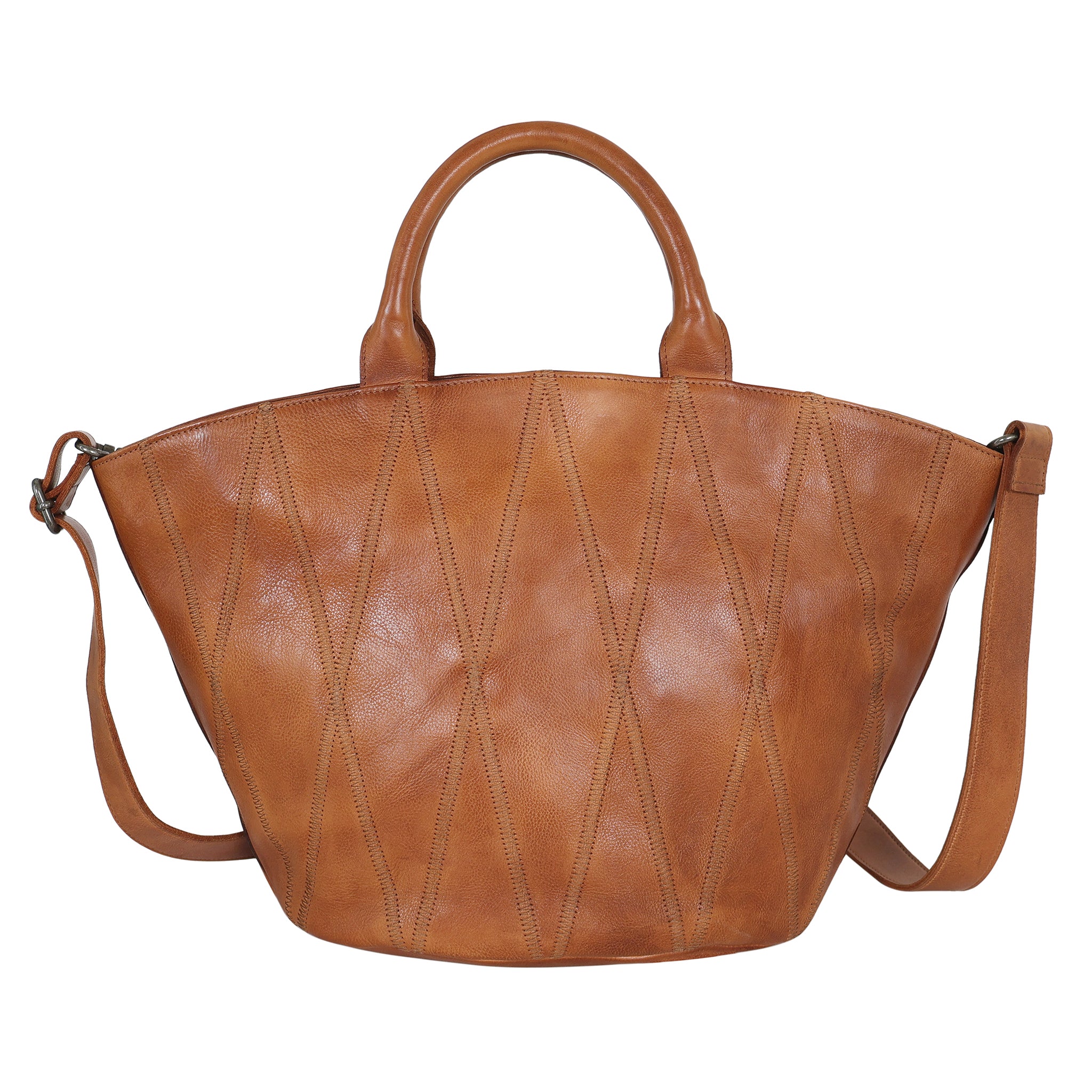 バッグ Caristyle Claudia Diamond Leather Crossbody Bag