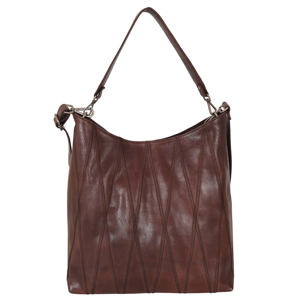 Bree Diamond Leather Shoulder Bag
