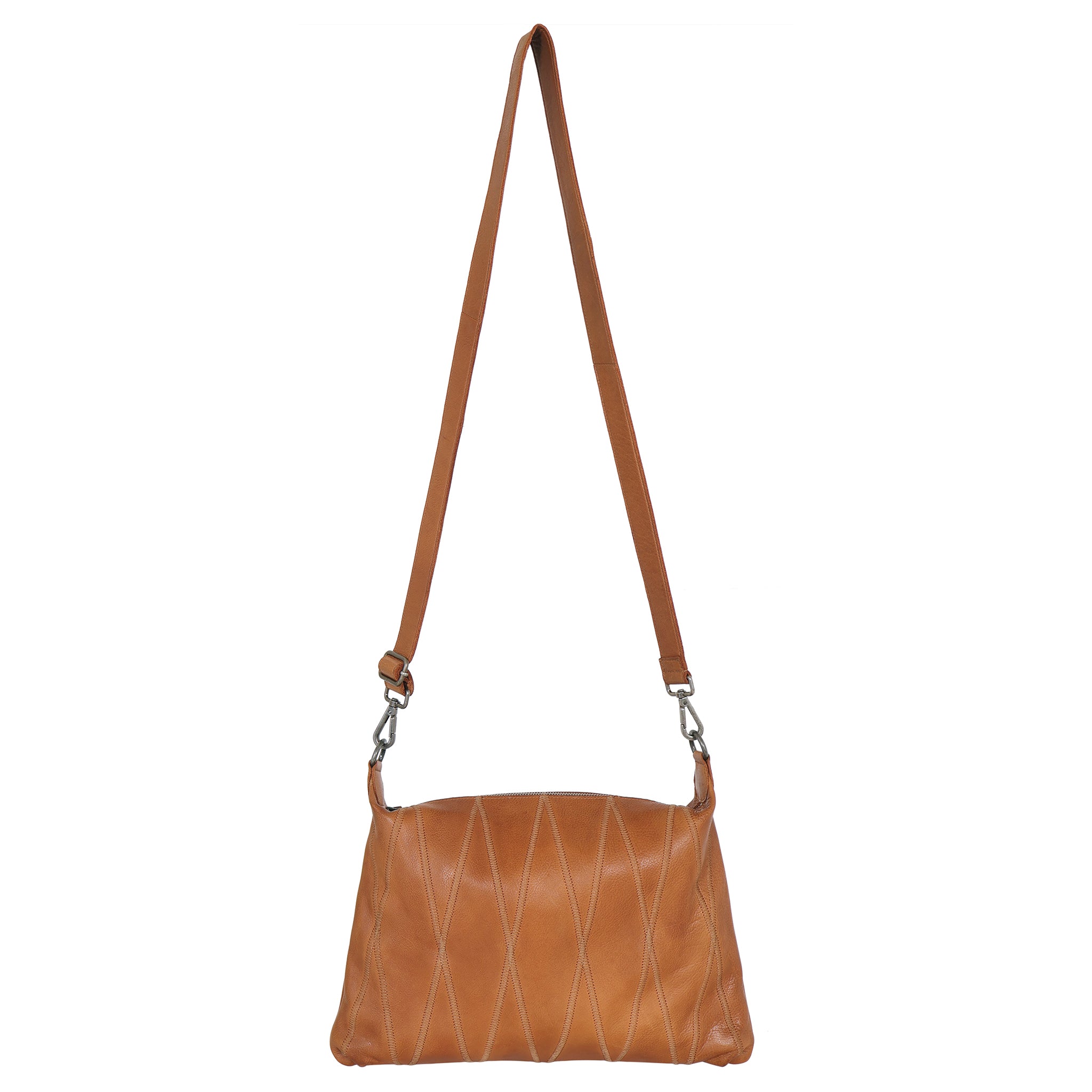 Avery Diamond Leather Crossbody Bag - Latico Leathers