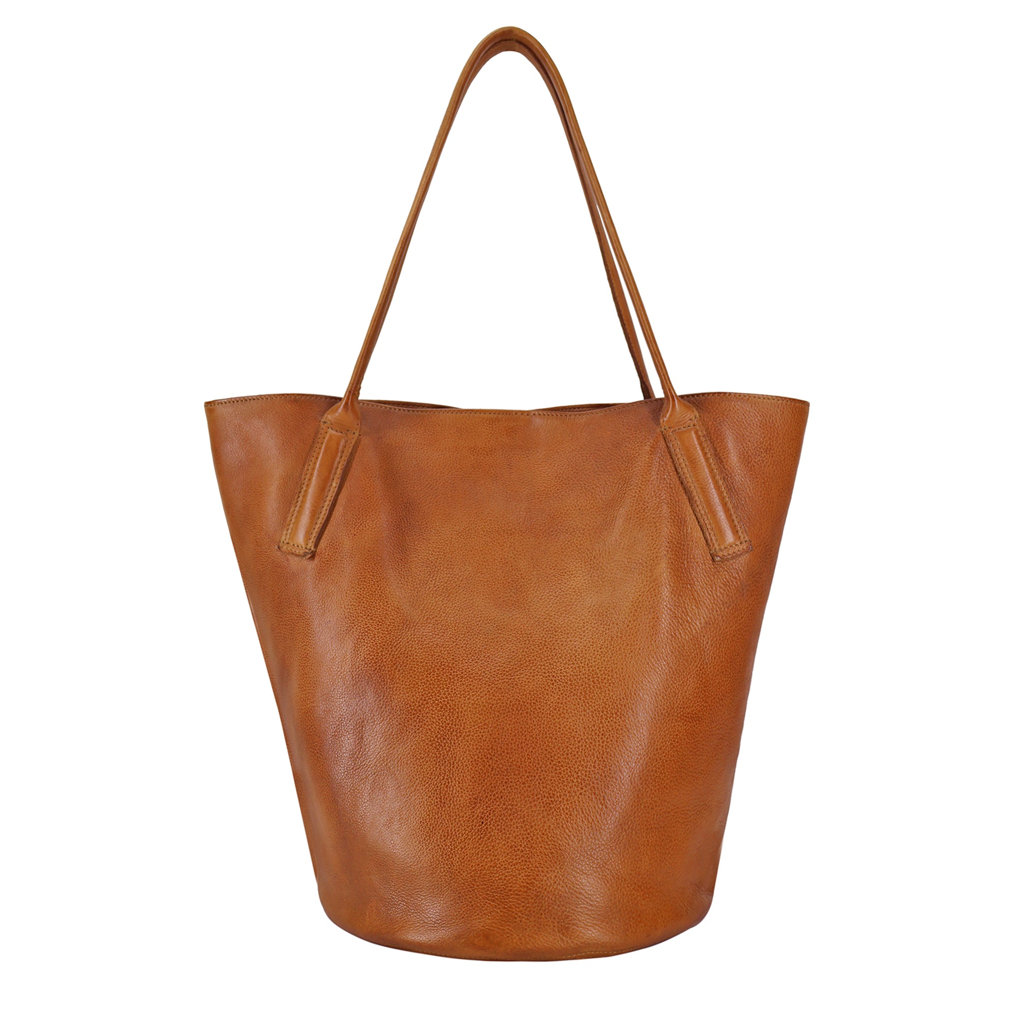 leather cognac tote