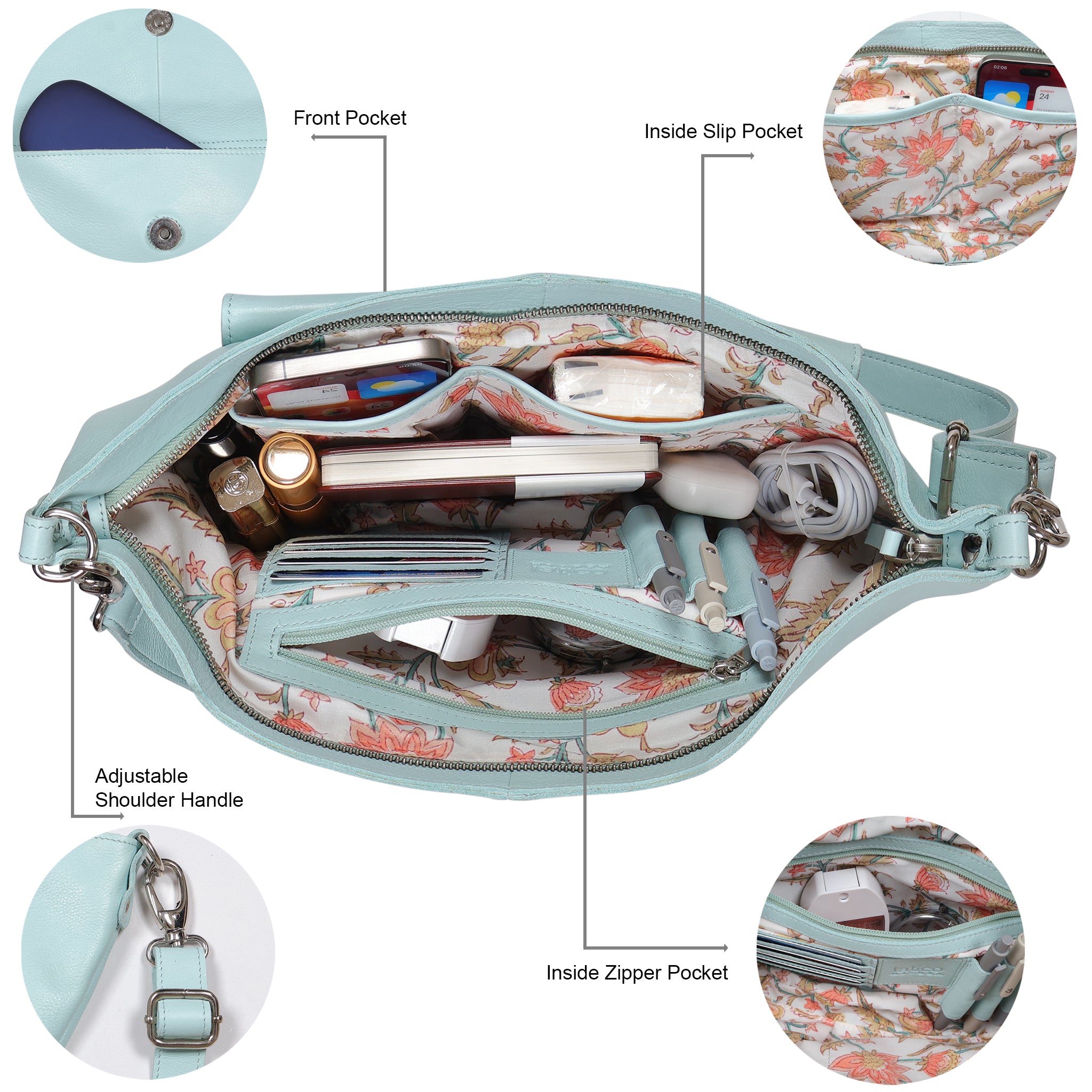 Buy the Coco Leather Sling Bag | Boho-Chic Crossbody Bag