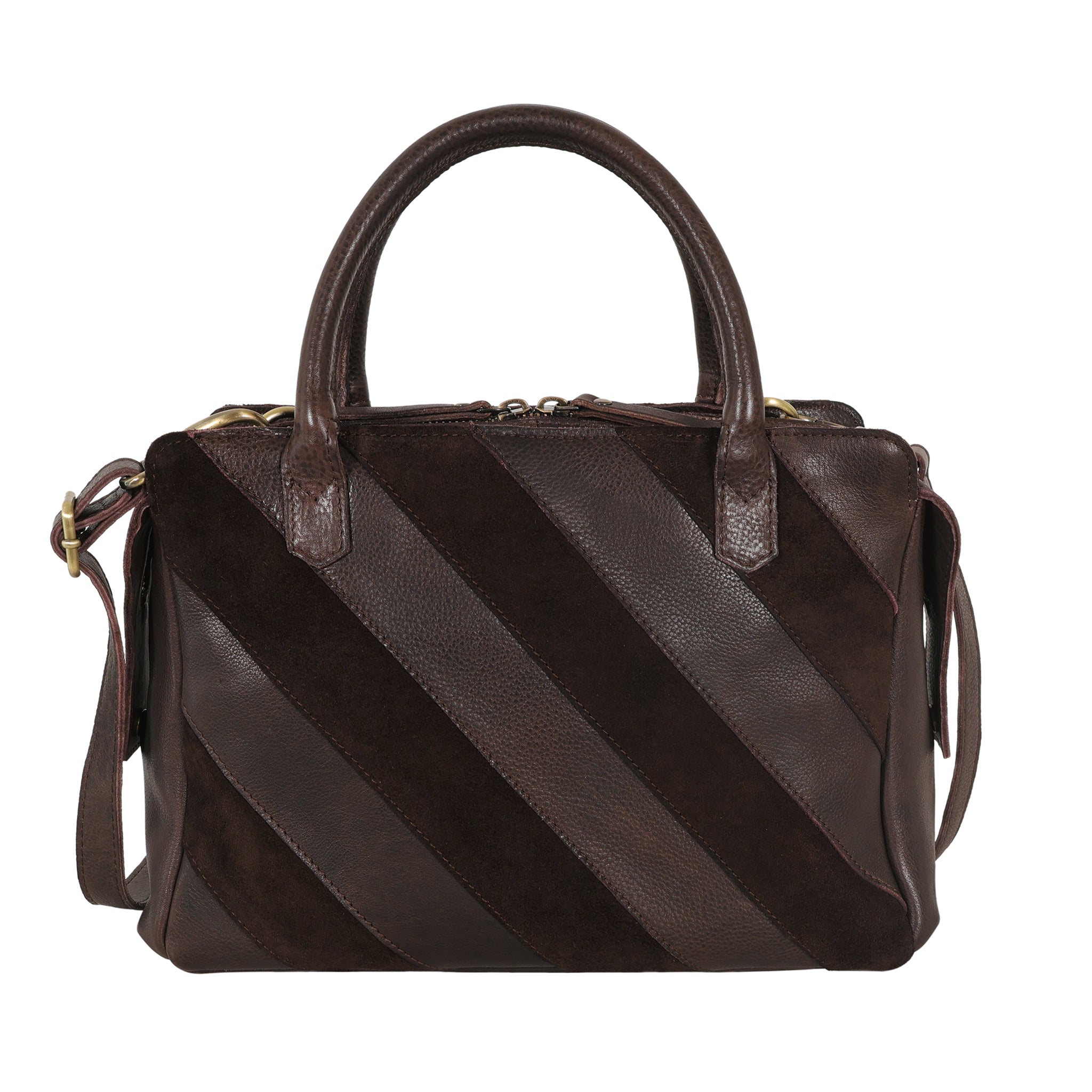 James Suede Leather Crossbody Bag