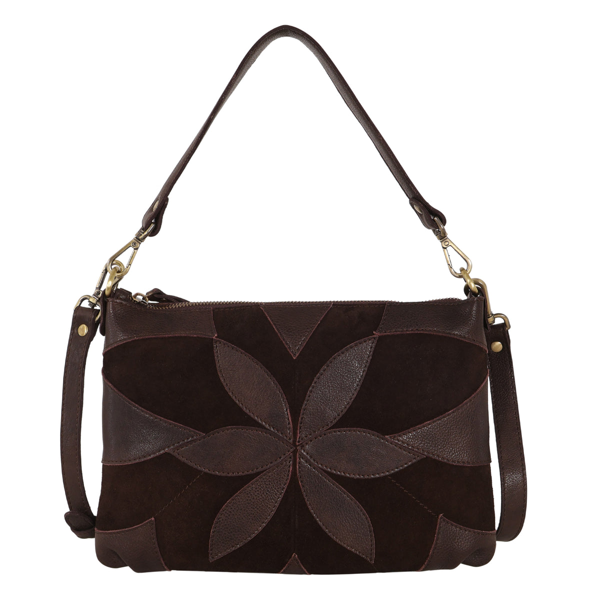 Stevie Suede Leather Crossbody Bag
