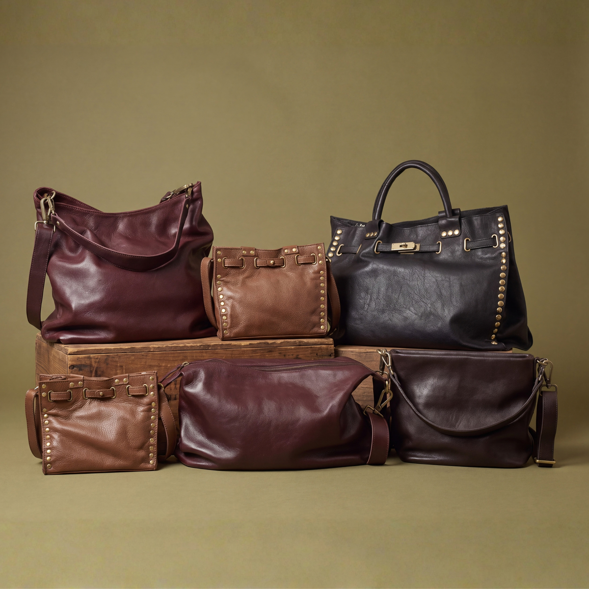 Bree Milled Leather Shoulder Bag