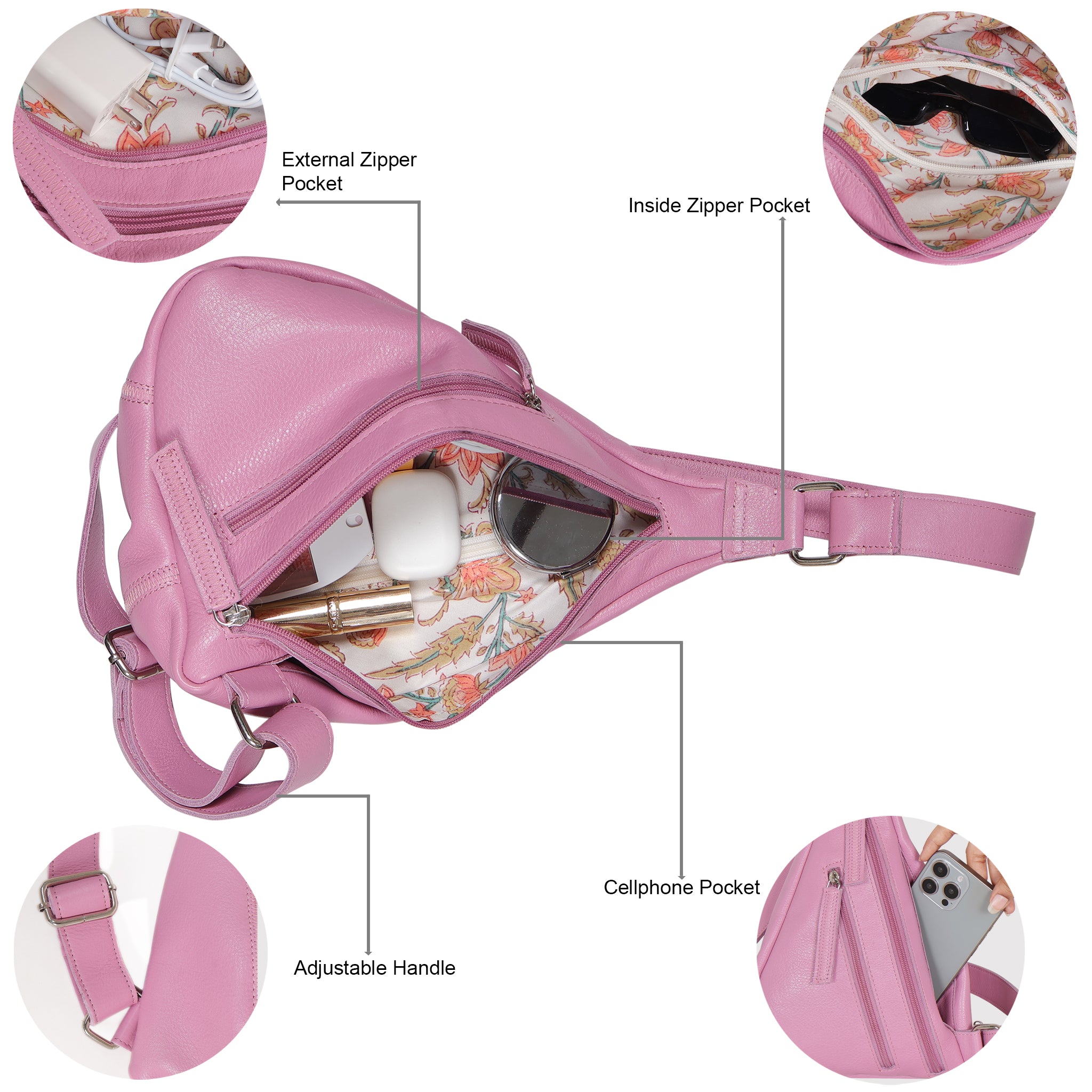 Leather Hippie Sling Bag (Sm) - Latico Leathers