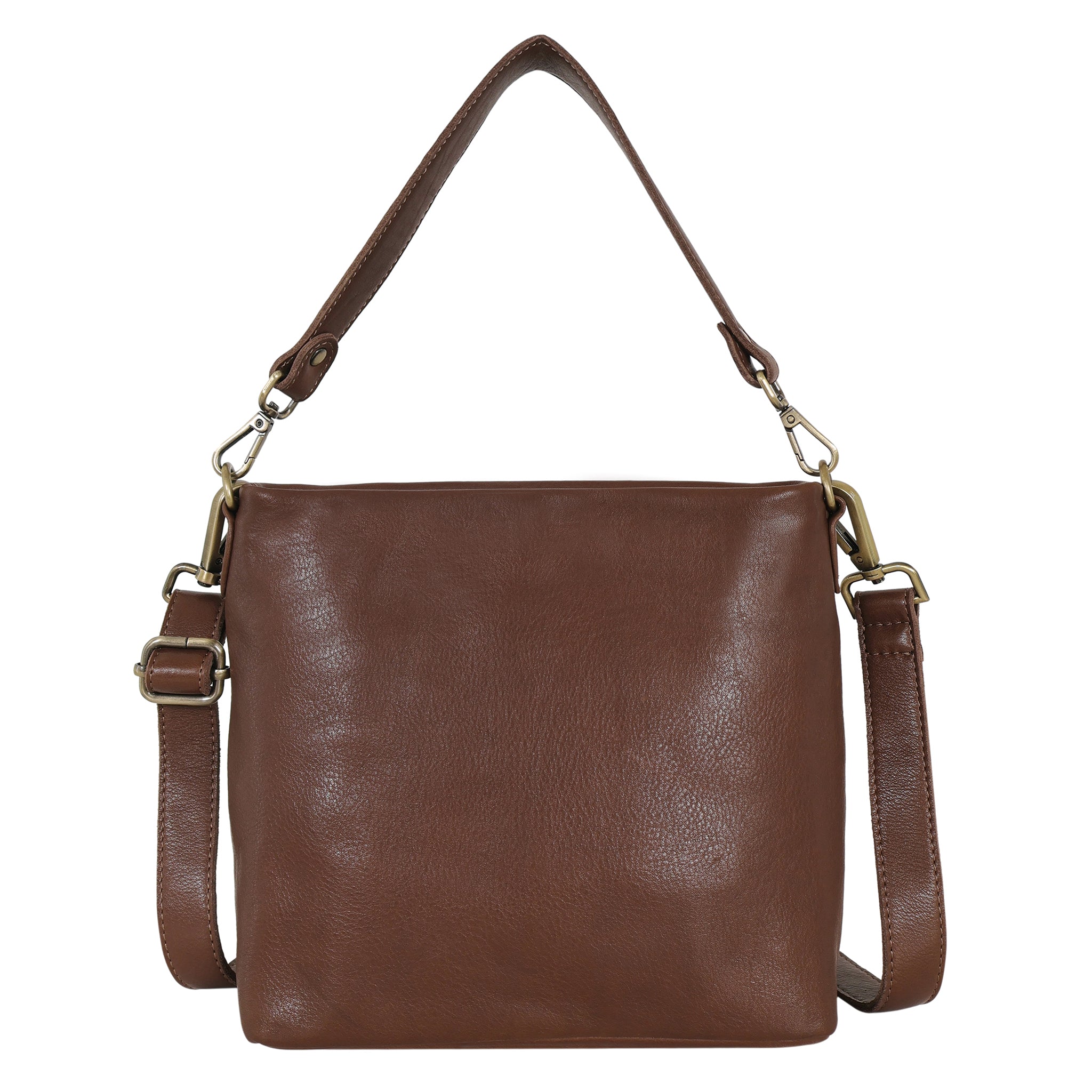Tabor Milled Leather Crossbody Bag | Relaxed Hobo | Latico