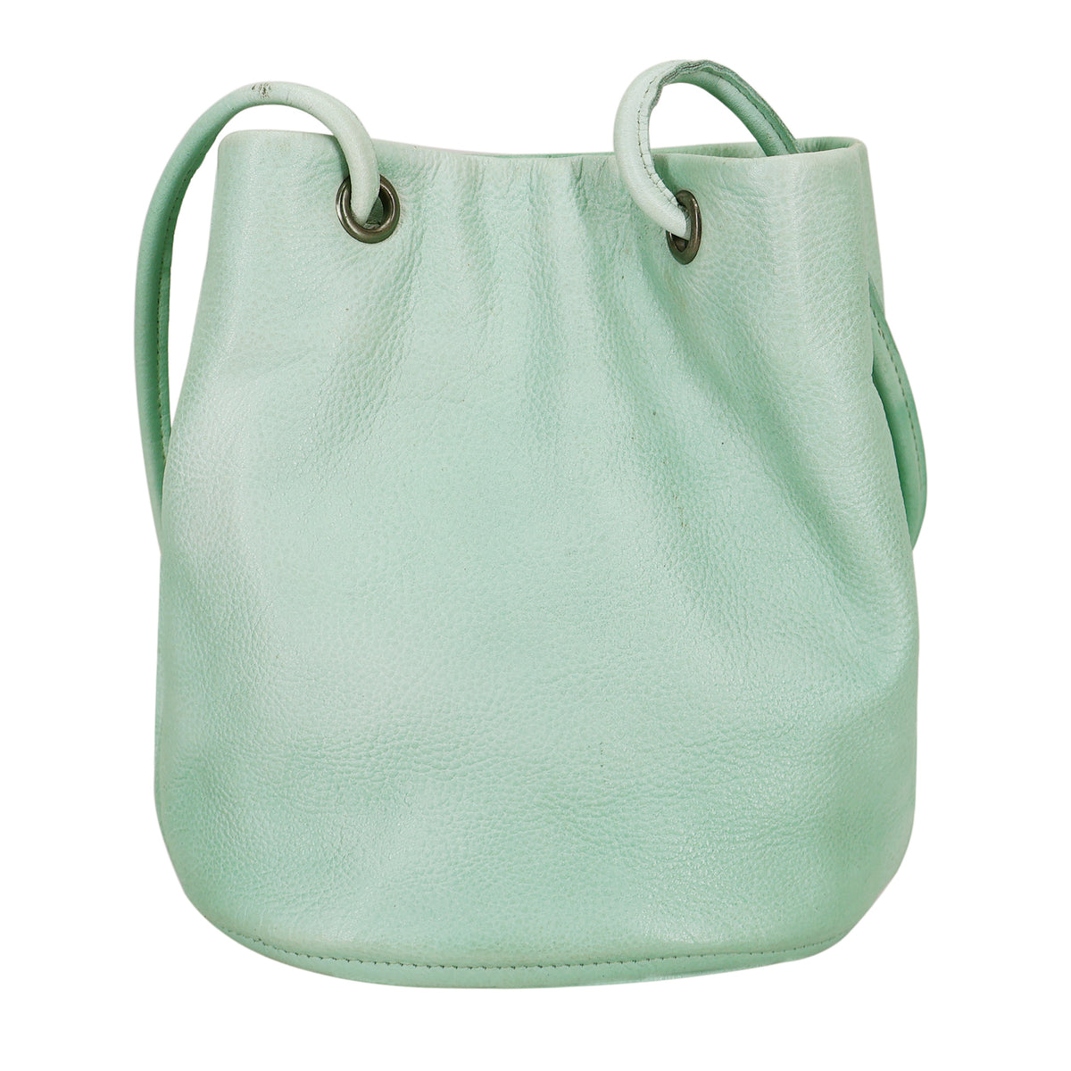 Buy the Cassidy Leather Crossbody Bag | Drawstring Bucket Bag display picture 3