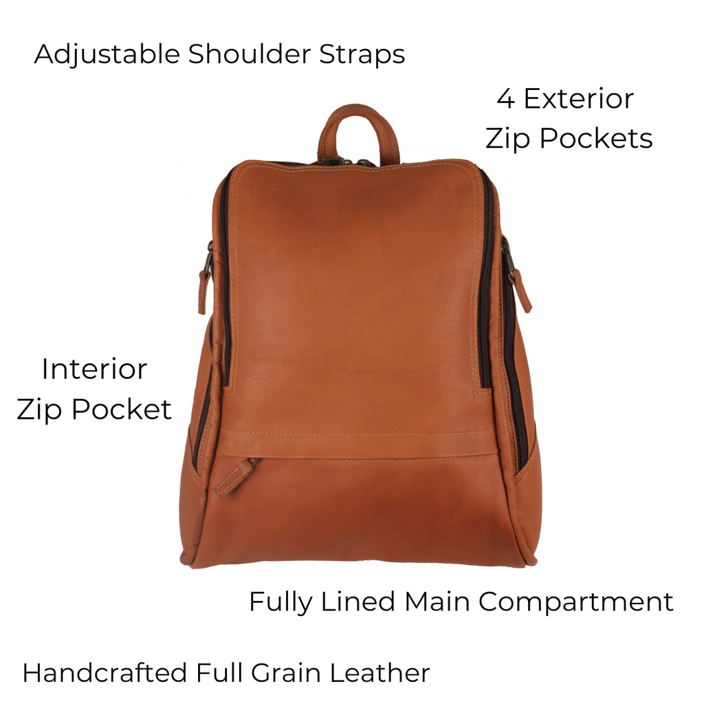 Latico Leathers Heritage Large Apollo Backpack- Natural