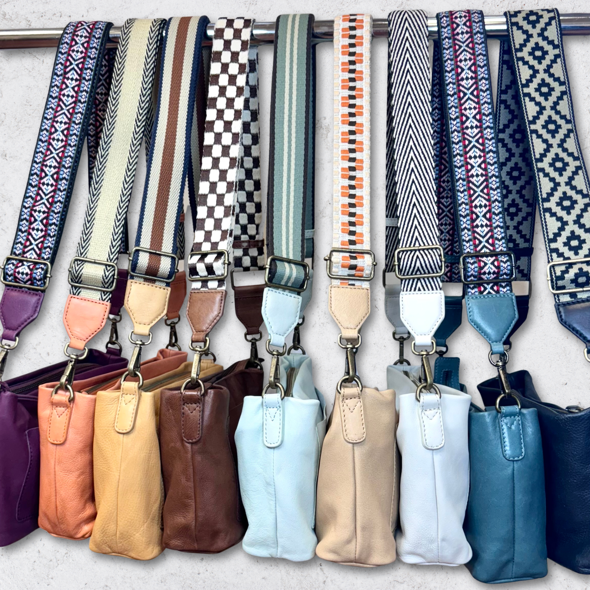Handmade 5/8 Inch Wide Leather Crossbody Bag Strap – 5 Lengths, 3 Colors (Black, Brown, Chocolate)