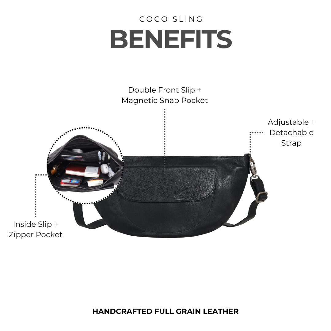 Coco Leather Sling Bag