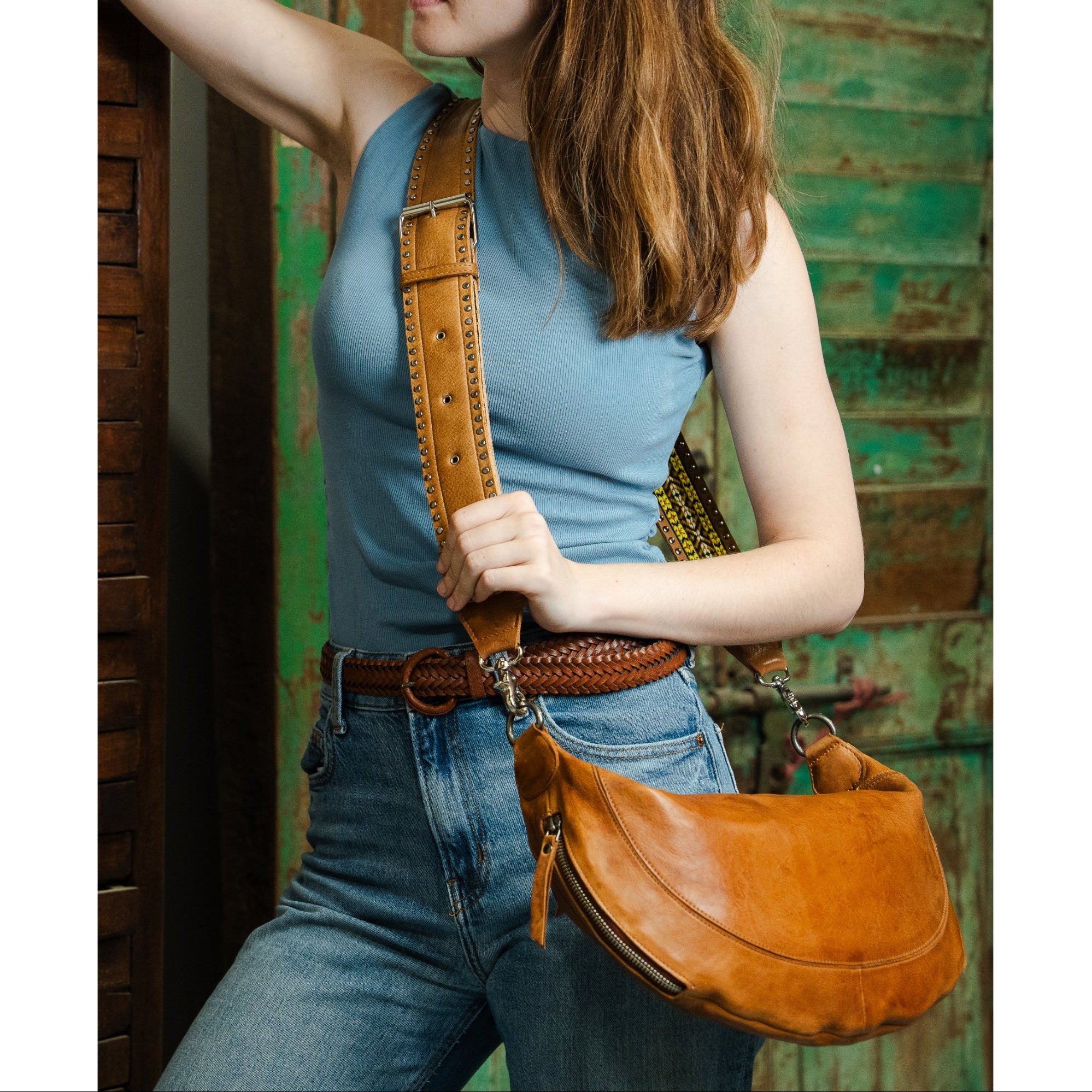 Gibson Reversible Leather Shoulder Strap - Latico Leathers