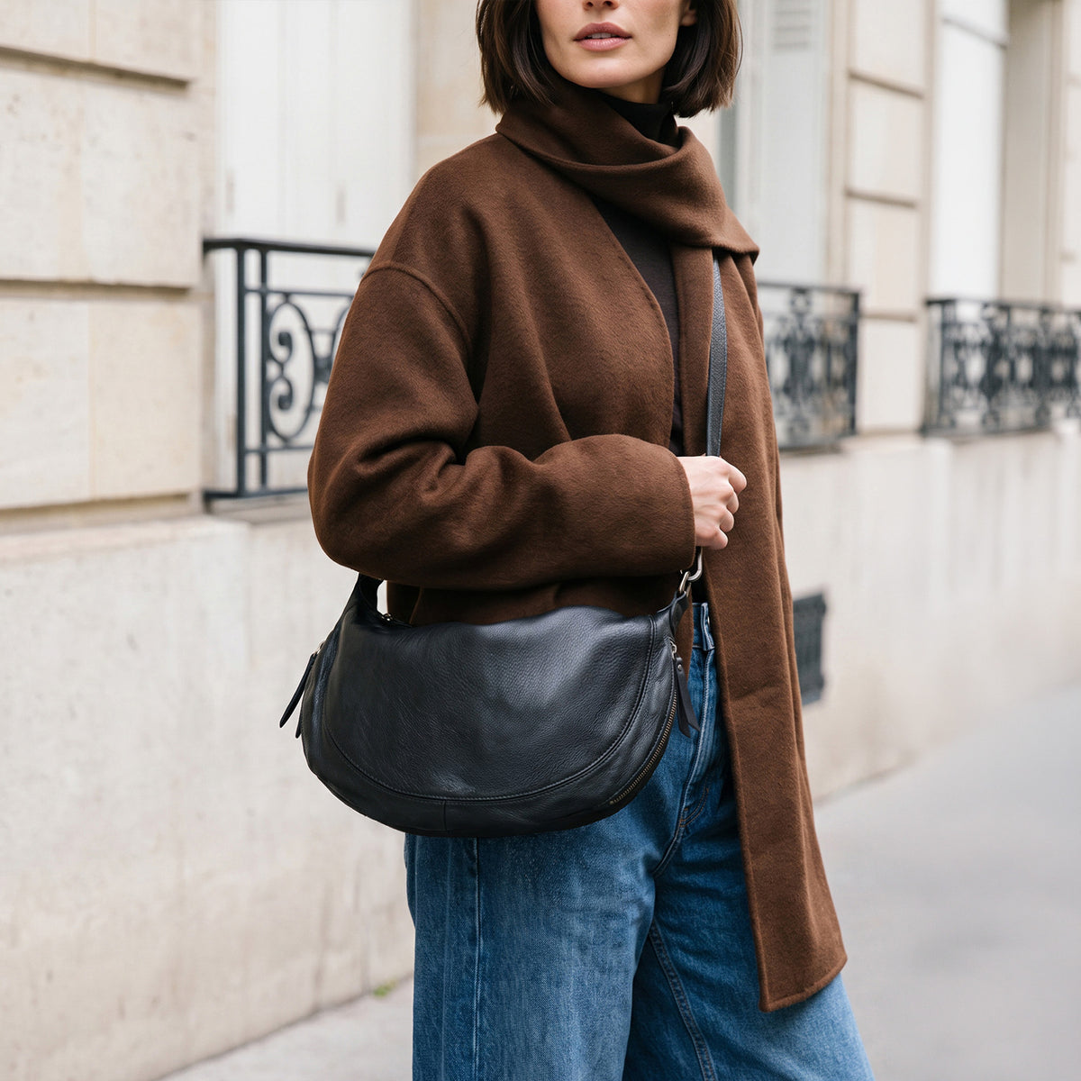 Callie Leather Sling Bag