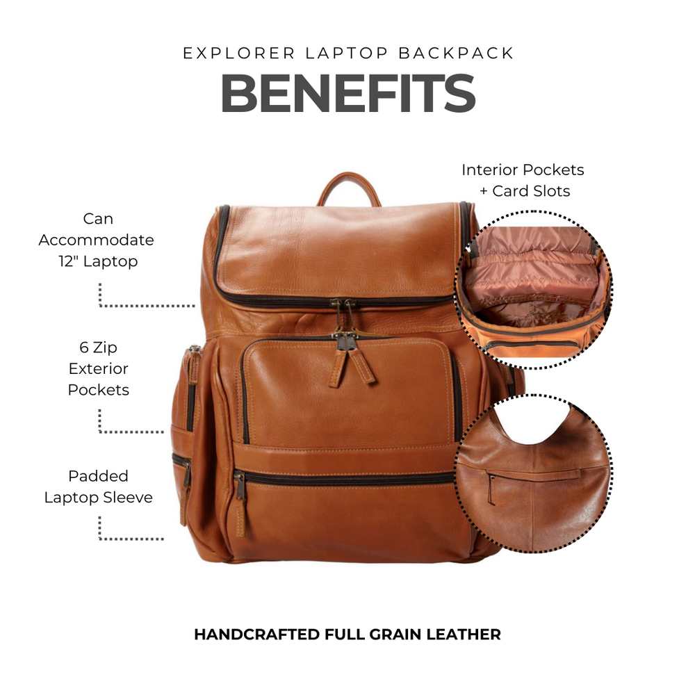 Explorer Laptop Backpack Latico Leathers