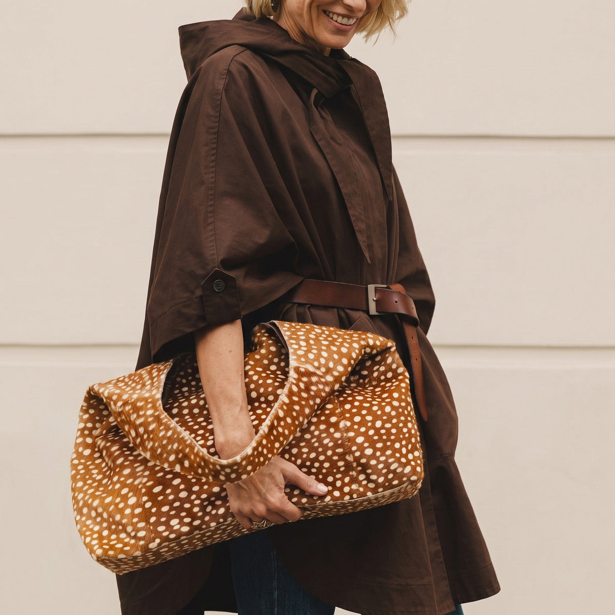Lindsey Hair On Leather Tote Bag