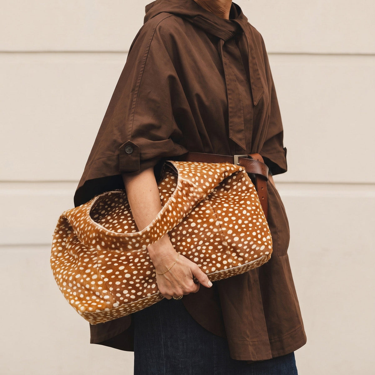 Lindsey Hair On Leather Tote Bag