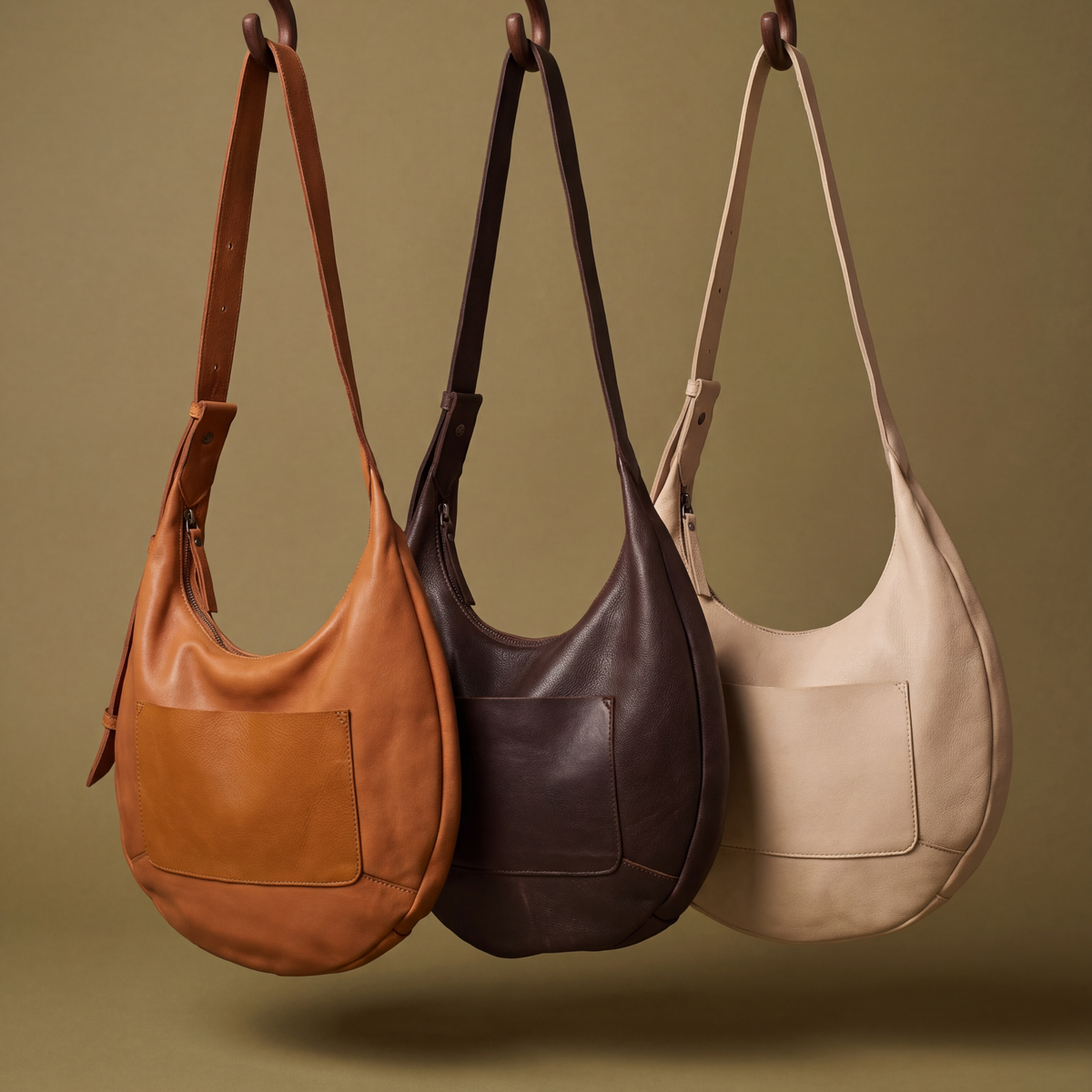 Marcel Stain-Washed Leather Shoulder Bag
