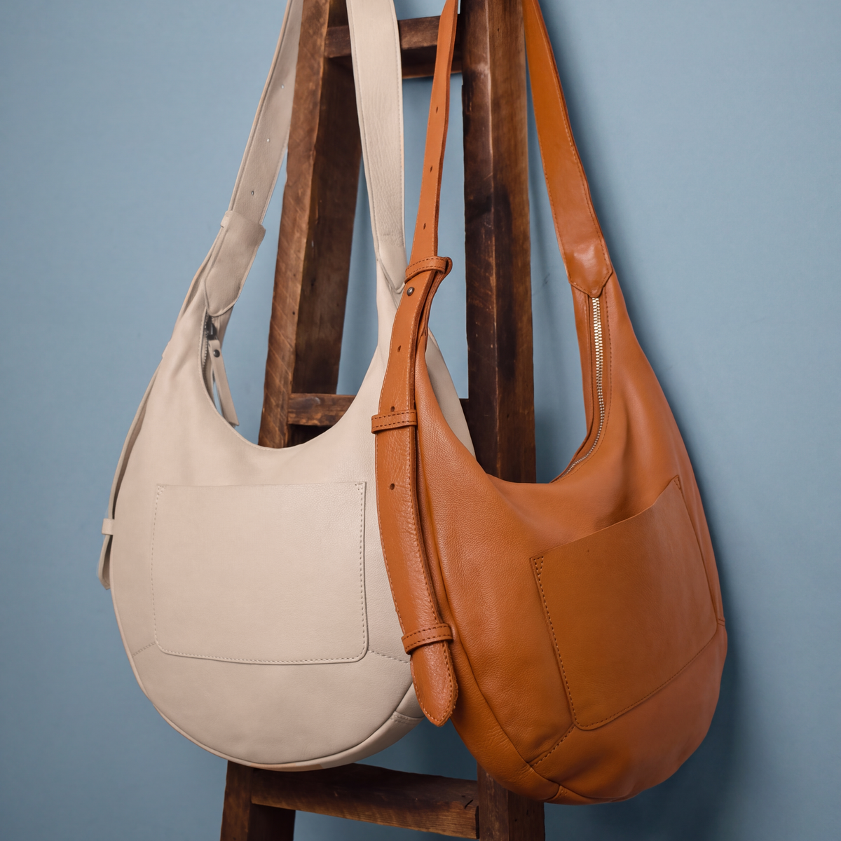 Marcel Stain-Washed Leather Shoulder Bag