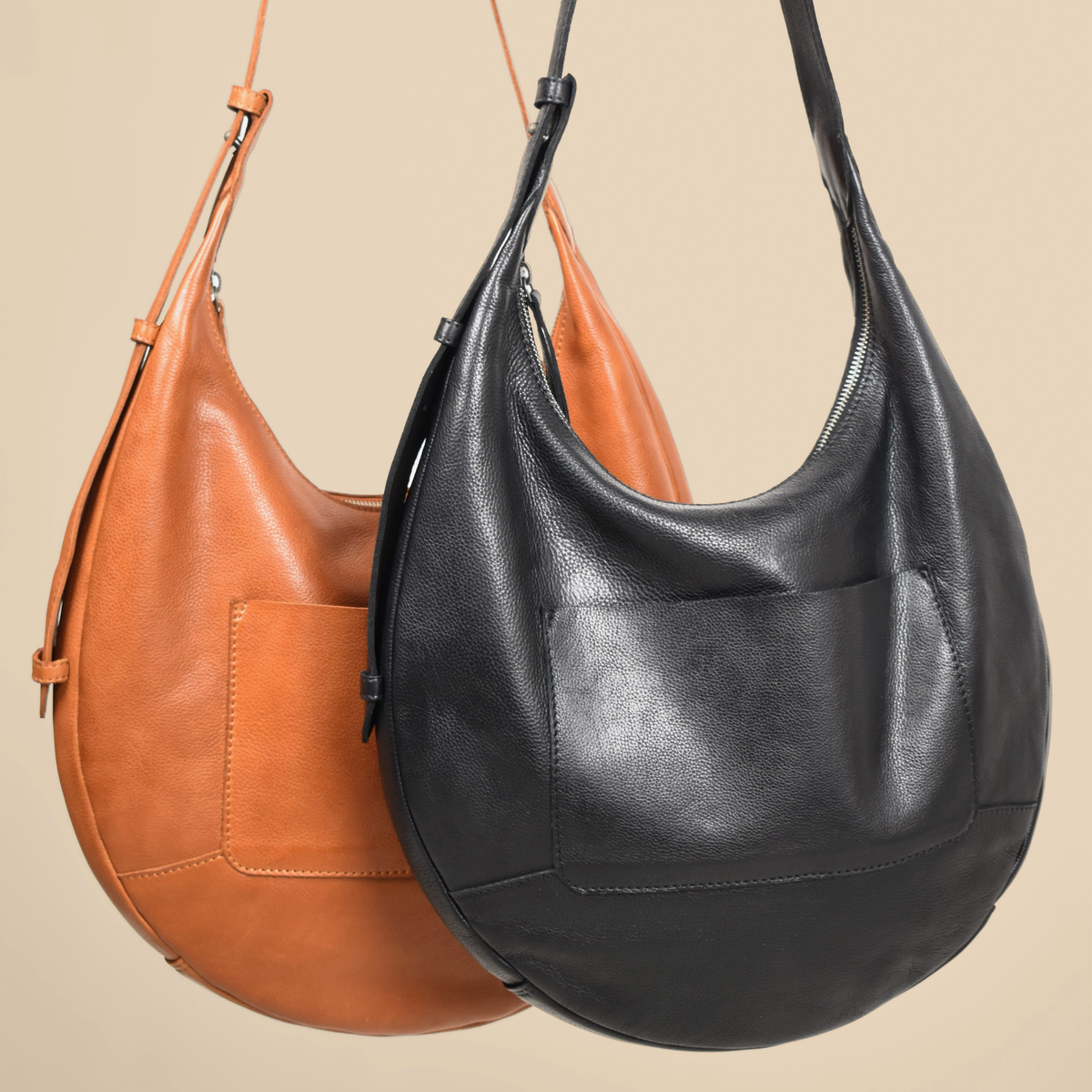 Marcel Stain-Washed Leather Shoulder Bag